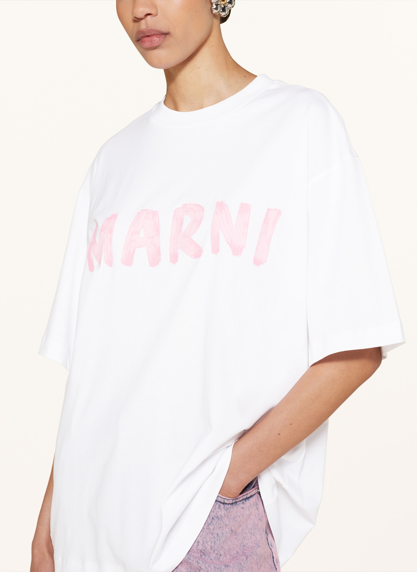 MARNI T-shirt, Color: WHITE/ PINK (Image 4)