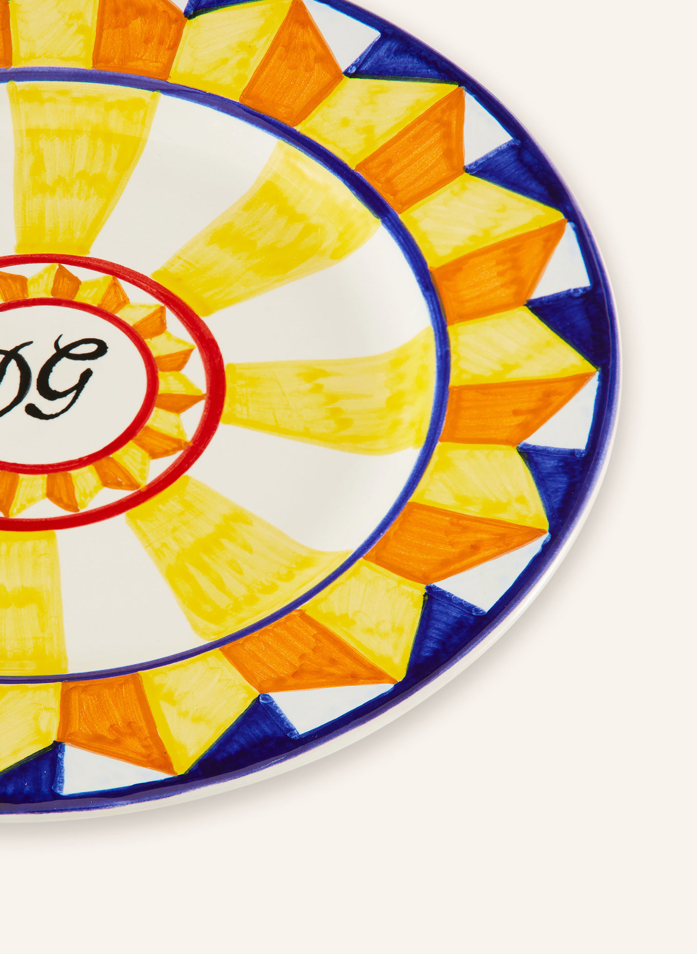 DOLCE & GABBANA CASA Set of 2 dinner plates, Color: YELLOW/ BLUE/ WHITE (Image 4)
