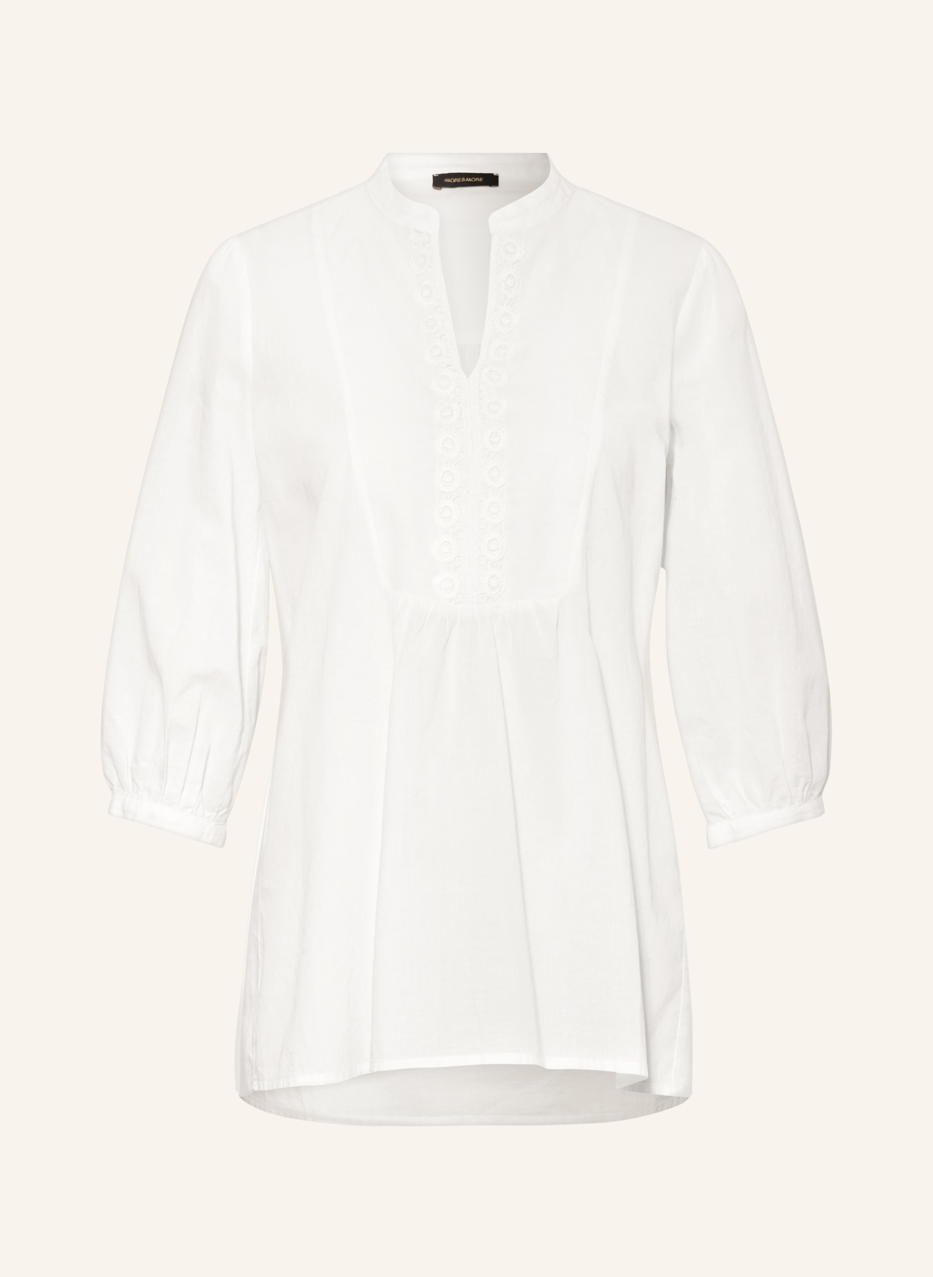 MORE & MORE Shirt blouse with 3/4 sleeves, Color: WHITE (Image 1)