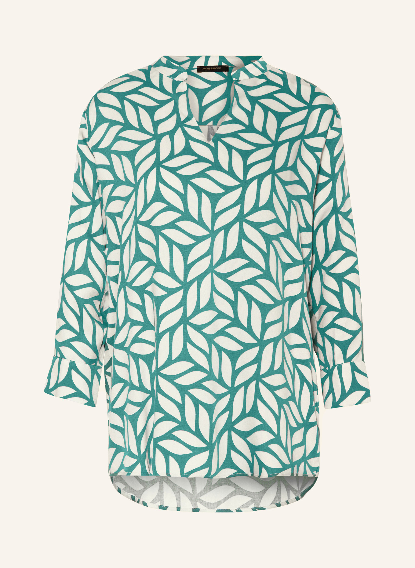 MORE & MORE Shirt blouse, Color: GREEN/ ECRU (Image 1)