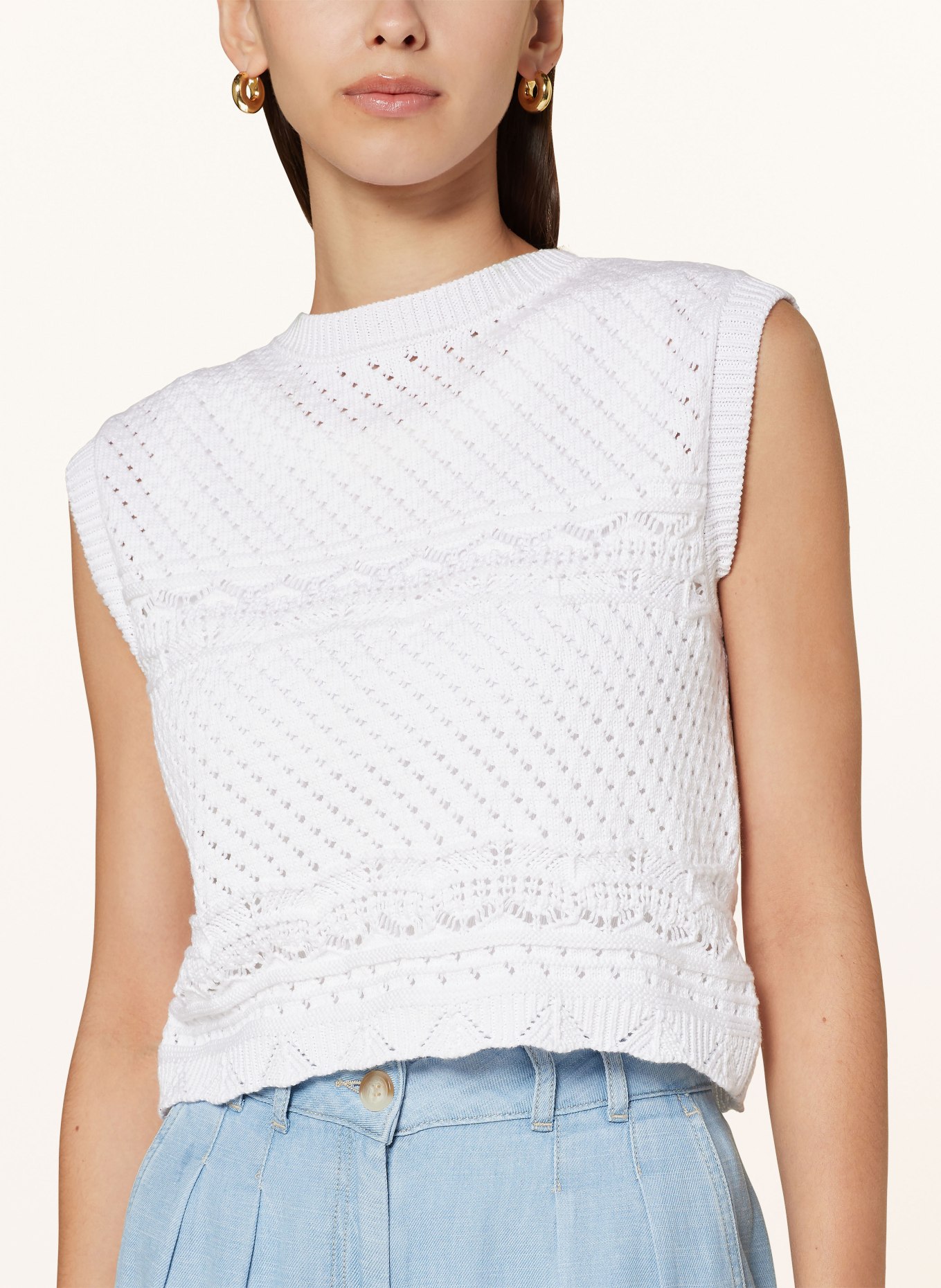 MORE & MORE Sweater vest, Color: WHITE (Image 4)