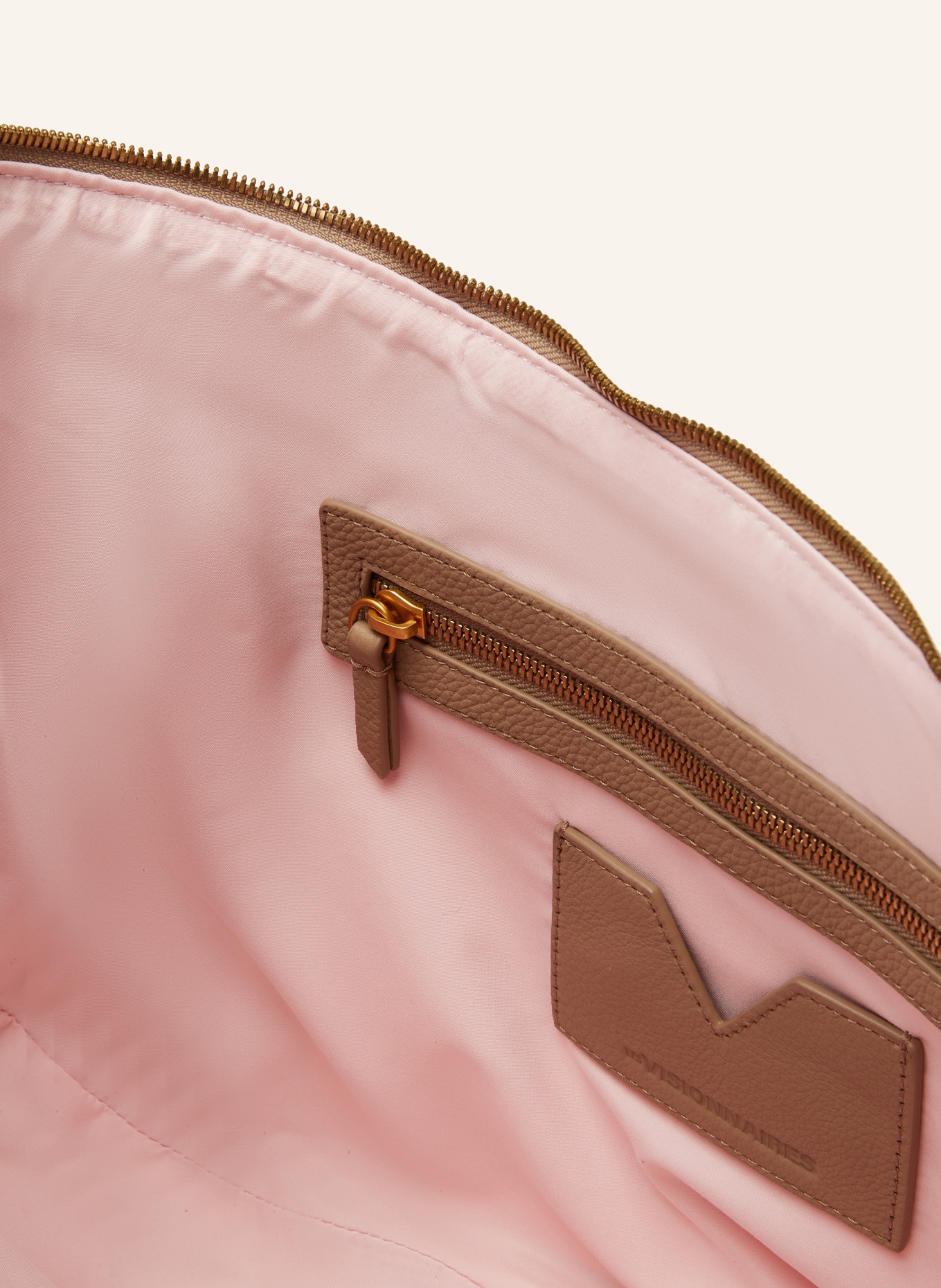 LES VISIONNAIRES Hobo bag ENYA, Color: BEIGE (Image 3)