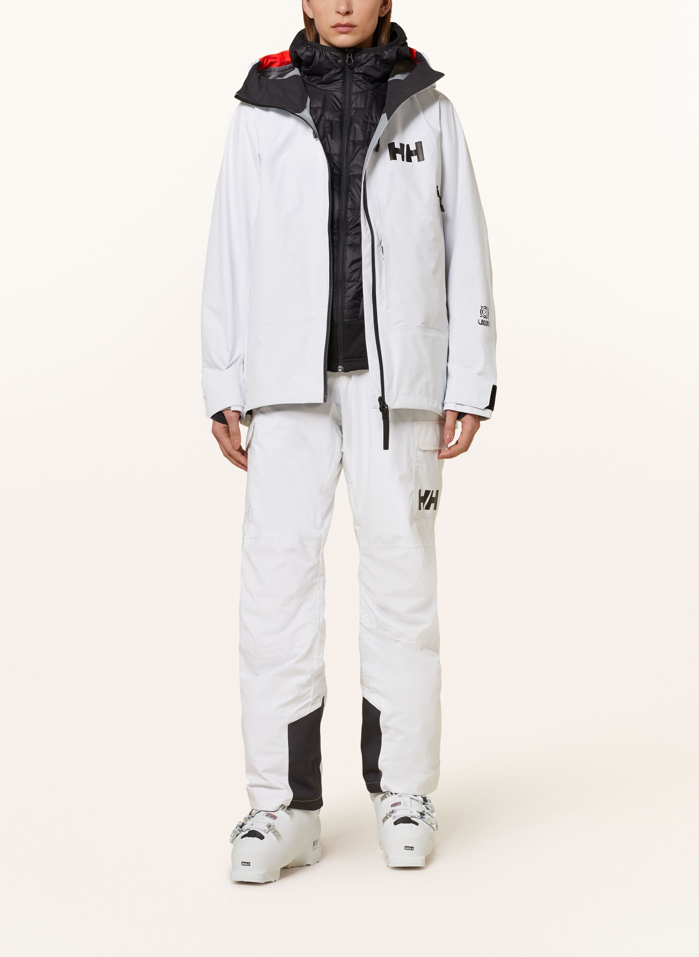 Helly hansen white ski jacket deals
