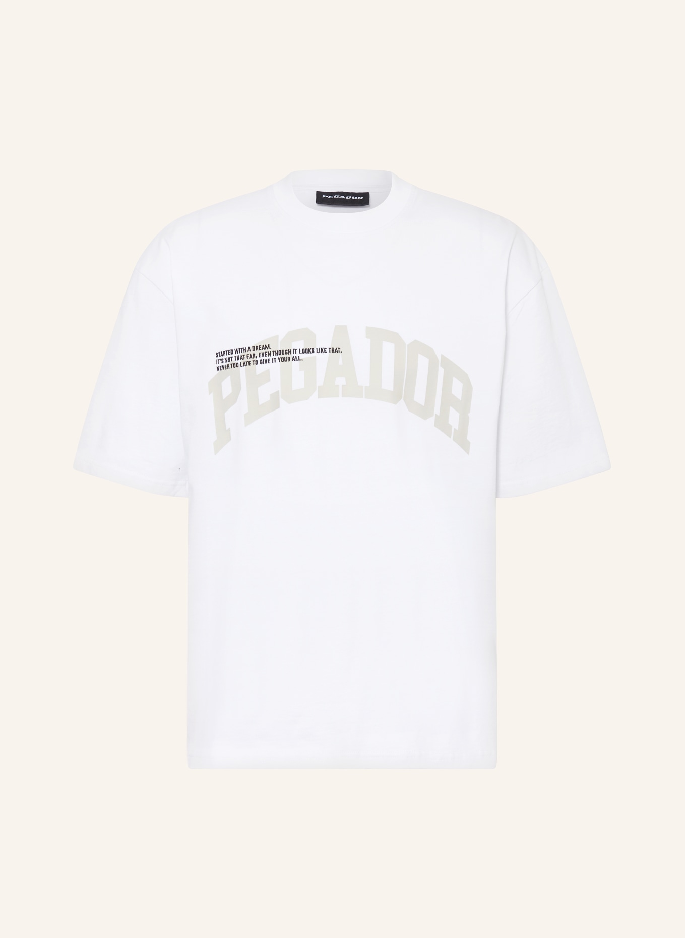 PEGADOR T-shirt GILFORD, Color: WHITE/ GRAY (Image 1)