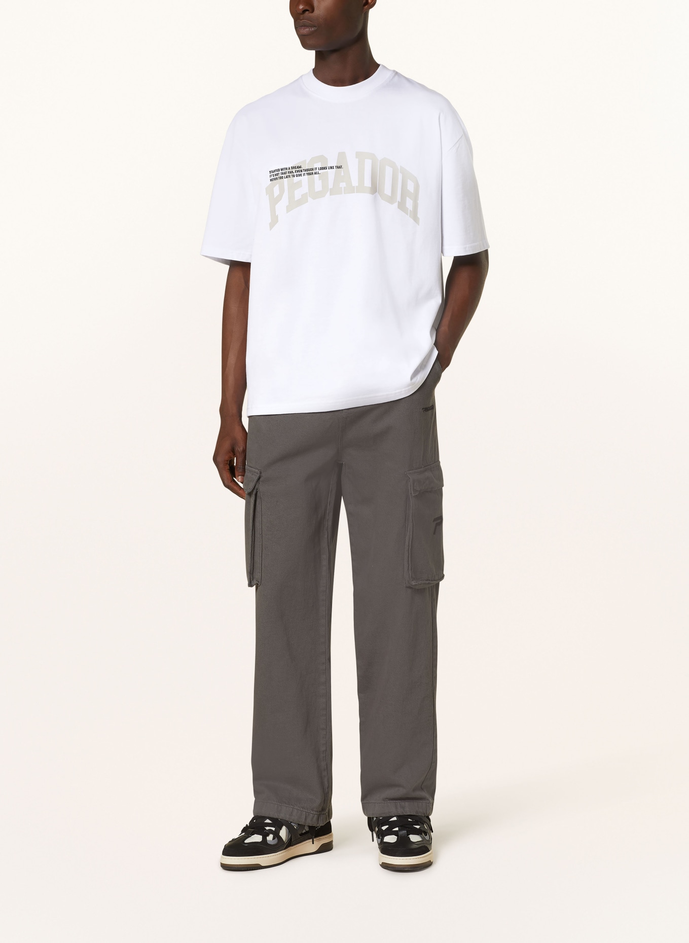 PEGADOR T-shirt GILFORD, Color: WHITE/ GRAY (Image 2)