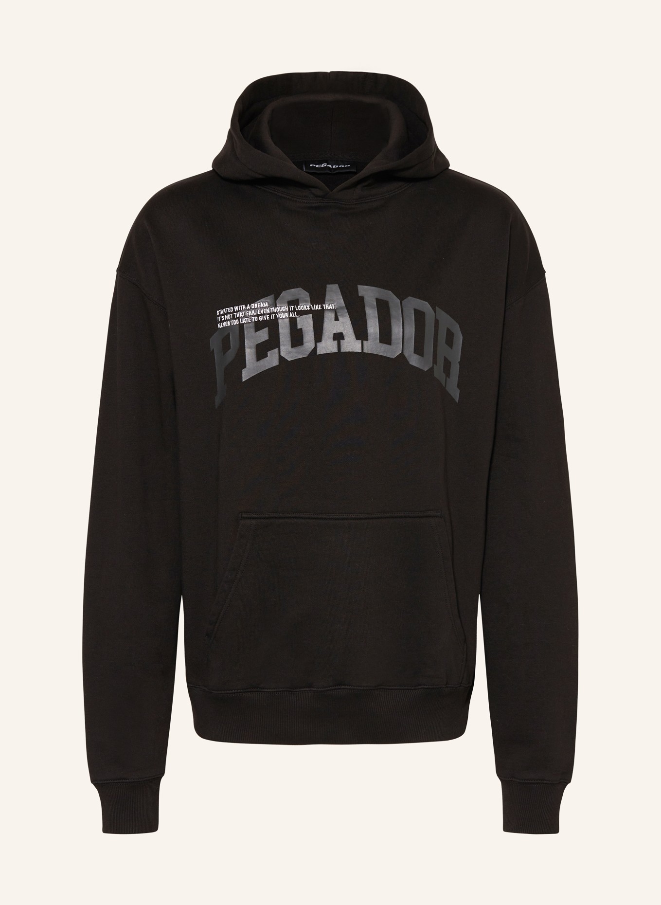 PEGADOR Oversized hoodie GILFORD, Color: BLACK (Image 1)