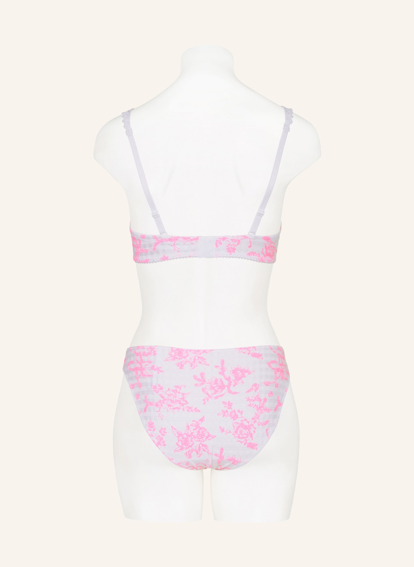 MARIE JO Molded cup bra AVERO TINY, Color: WHITE/ NEON PINK (Image 3)