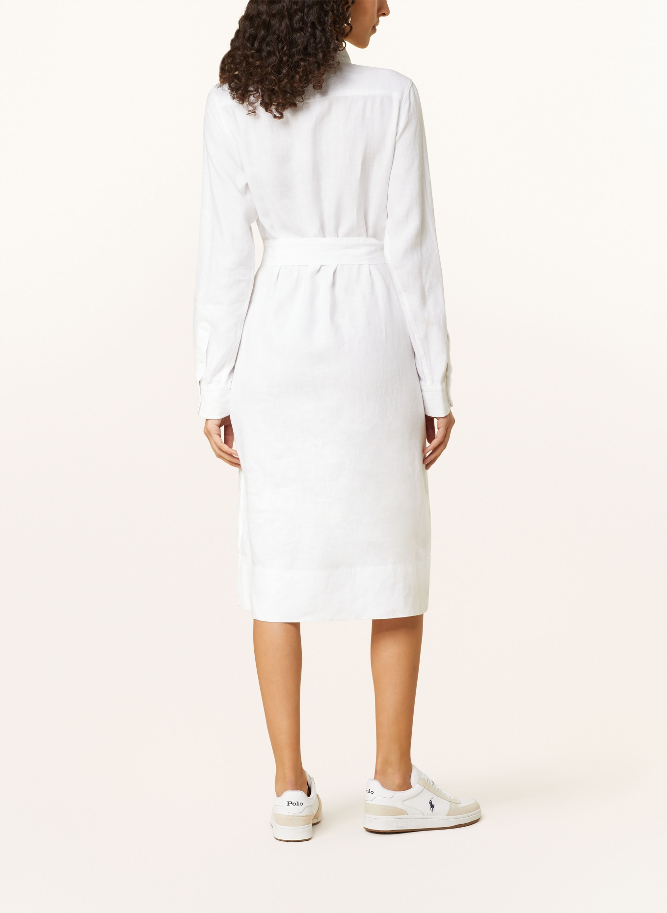 POLO RALPH LAUREN Shirt dress in linen, Color: WHITE (Image 3)