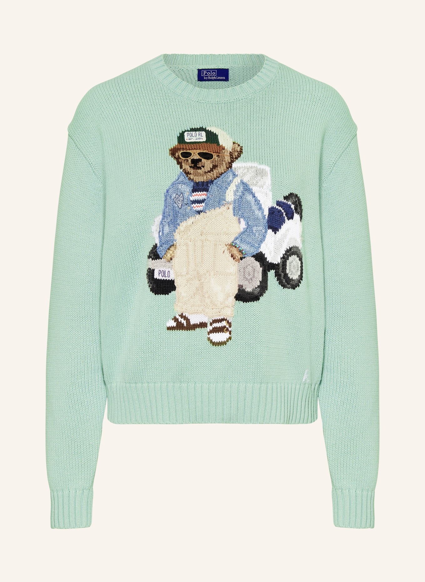POLO RALPH LAUREN Sweater, Color: MINT/ BEIGE/ BLUE (Image 1)