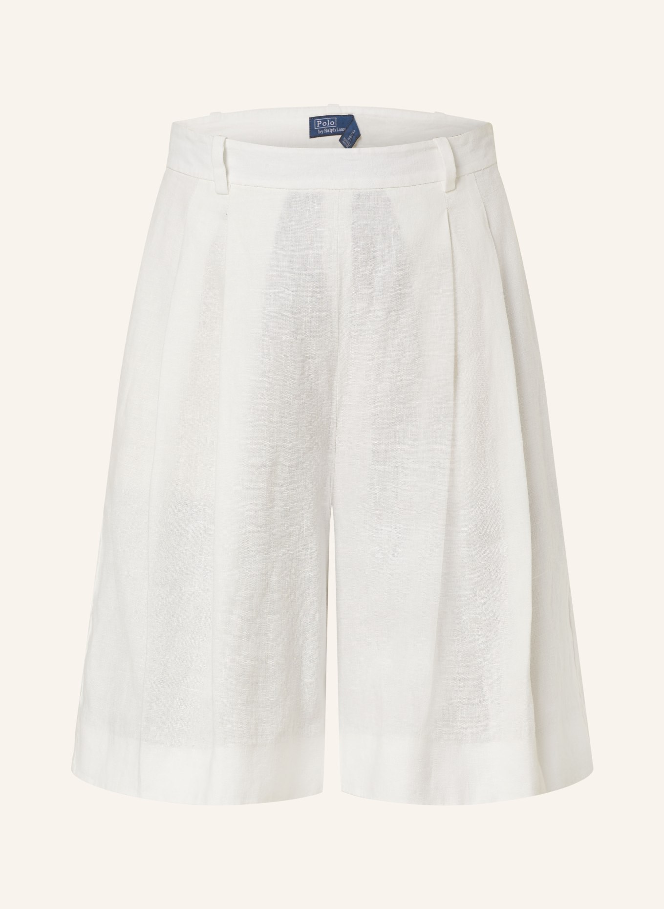 POLO RALPH LAUREN Linen shorts, Color: WHITE (Image 1)