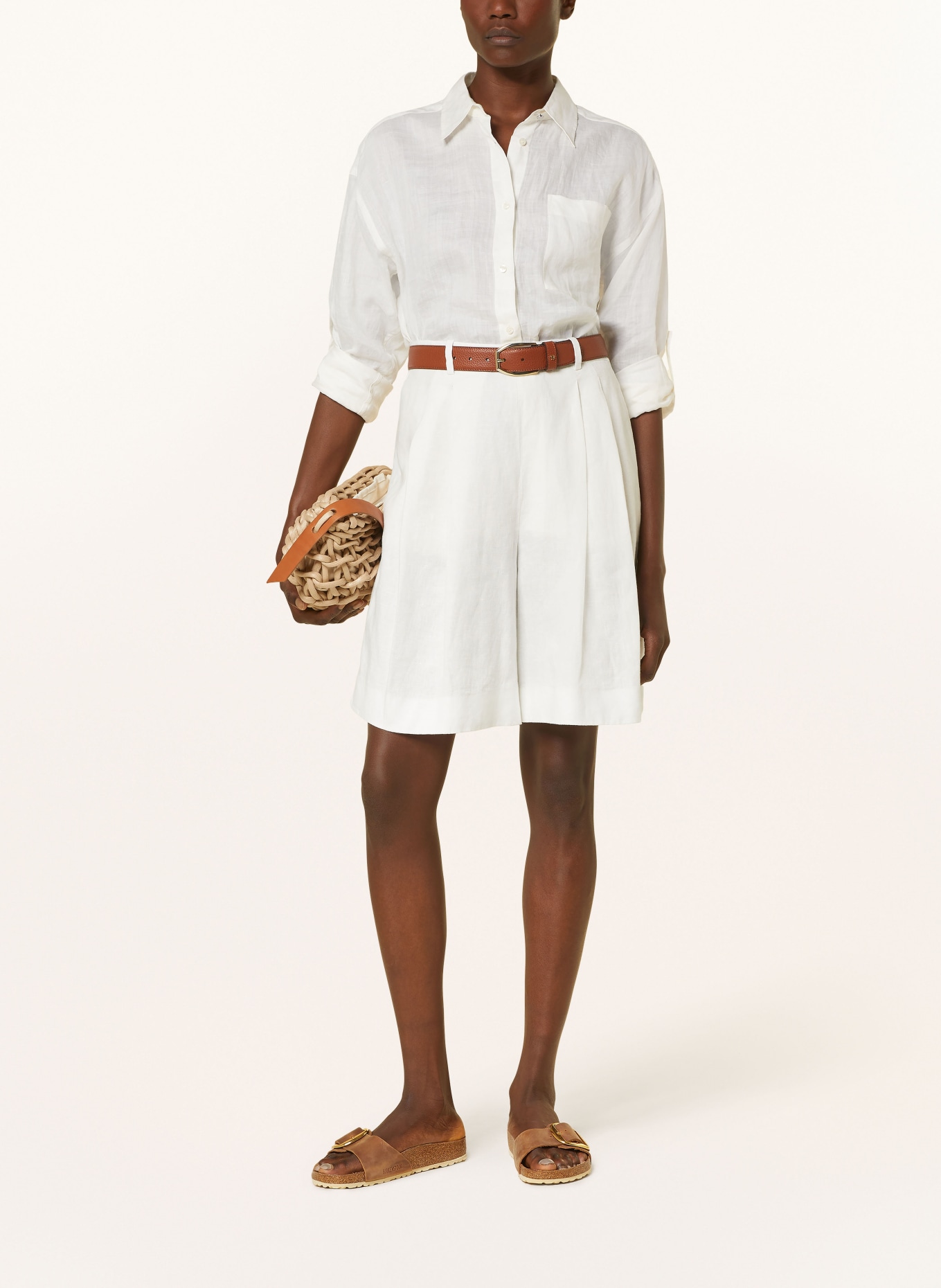 POLO RALPH LAUREN Linen shorts, Color: WHITE (Image 2)
