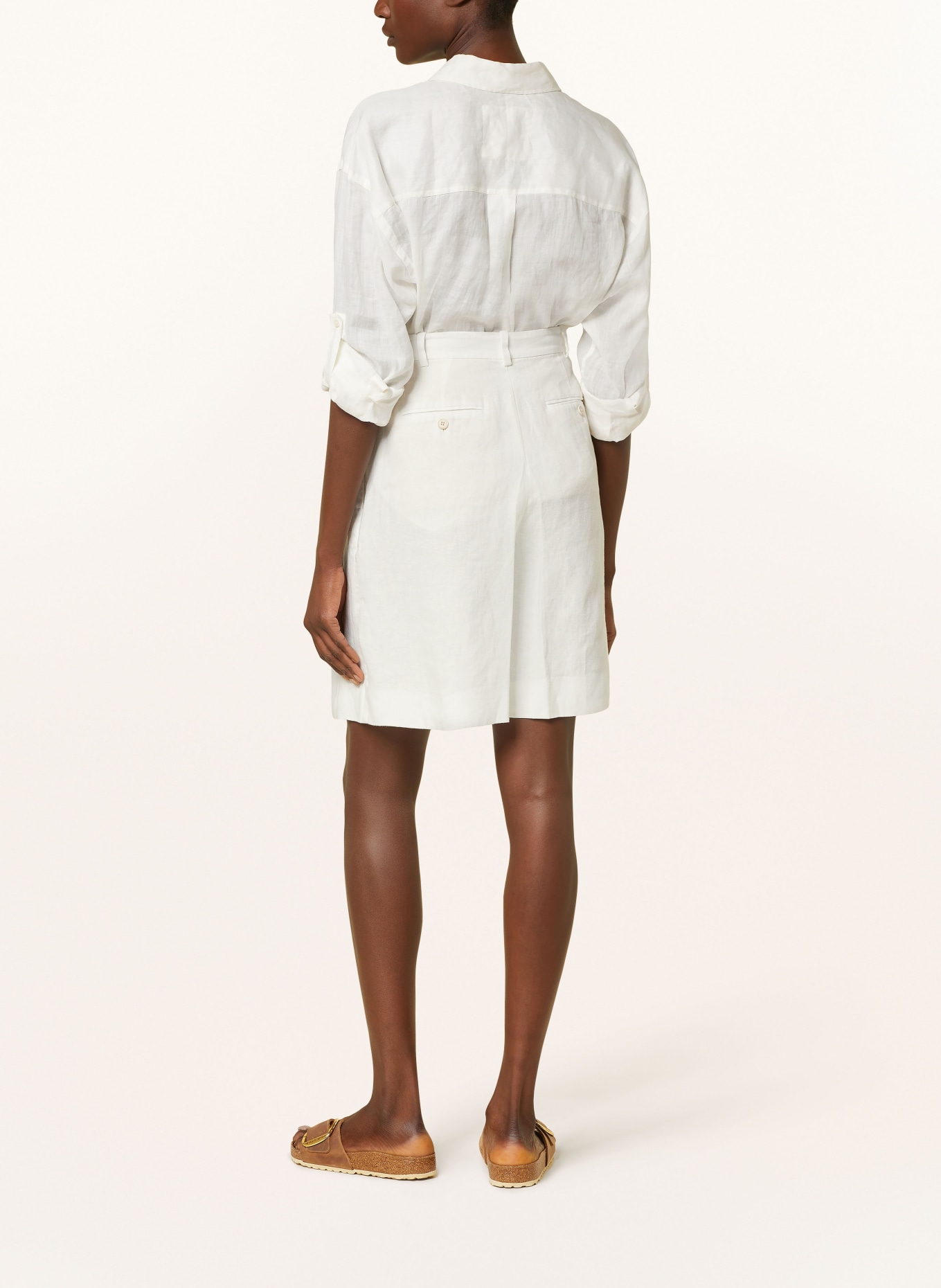 POLO RALPH LAUREN Linen shorts, Color: WHITE (Image 3)
