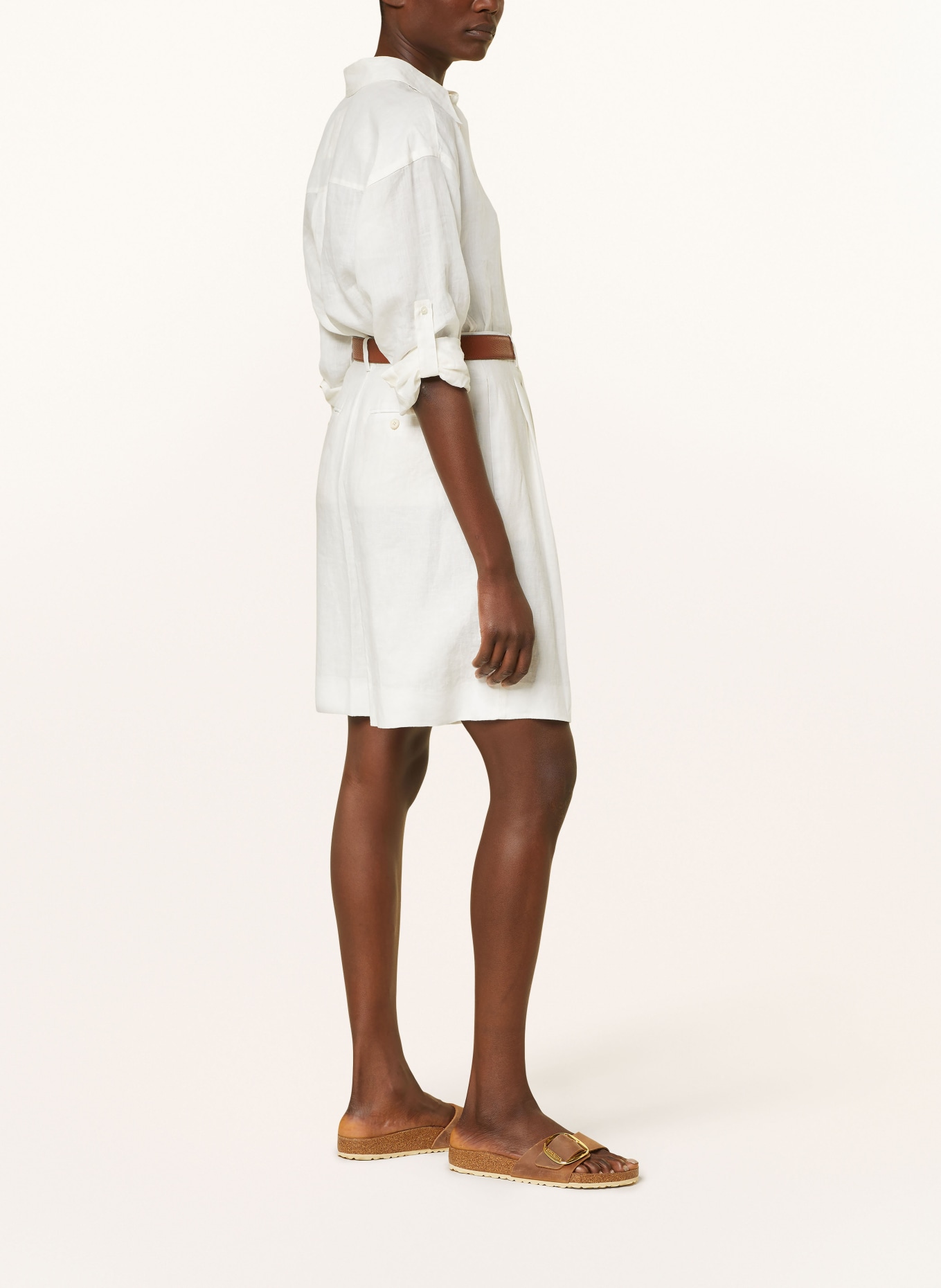 POLO RALPH LAUREN Linen shorts, Color: WHITE (Image 4)