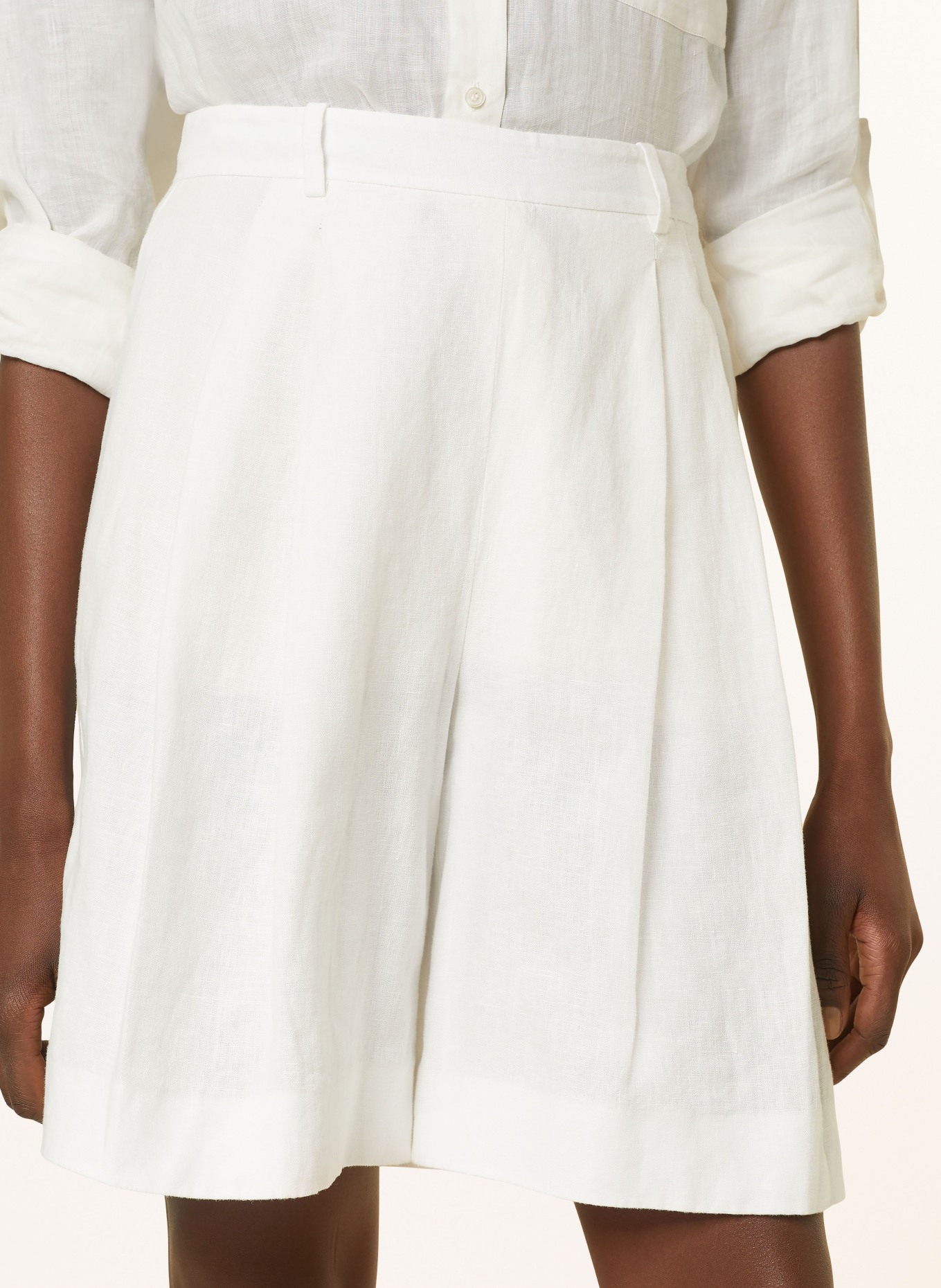 POLO RALPH LAUREN Linen shorts, Color: WHITE (Image 5)