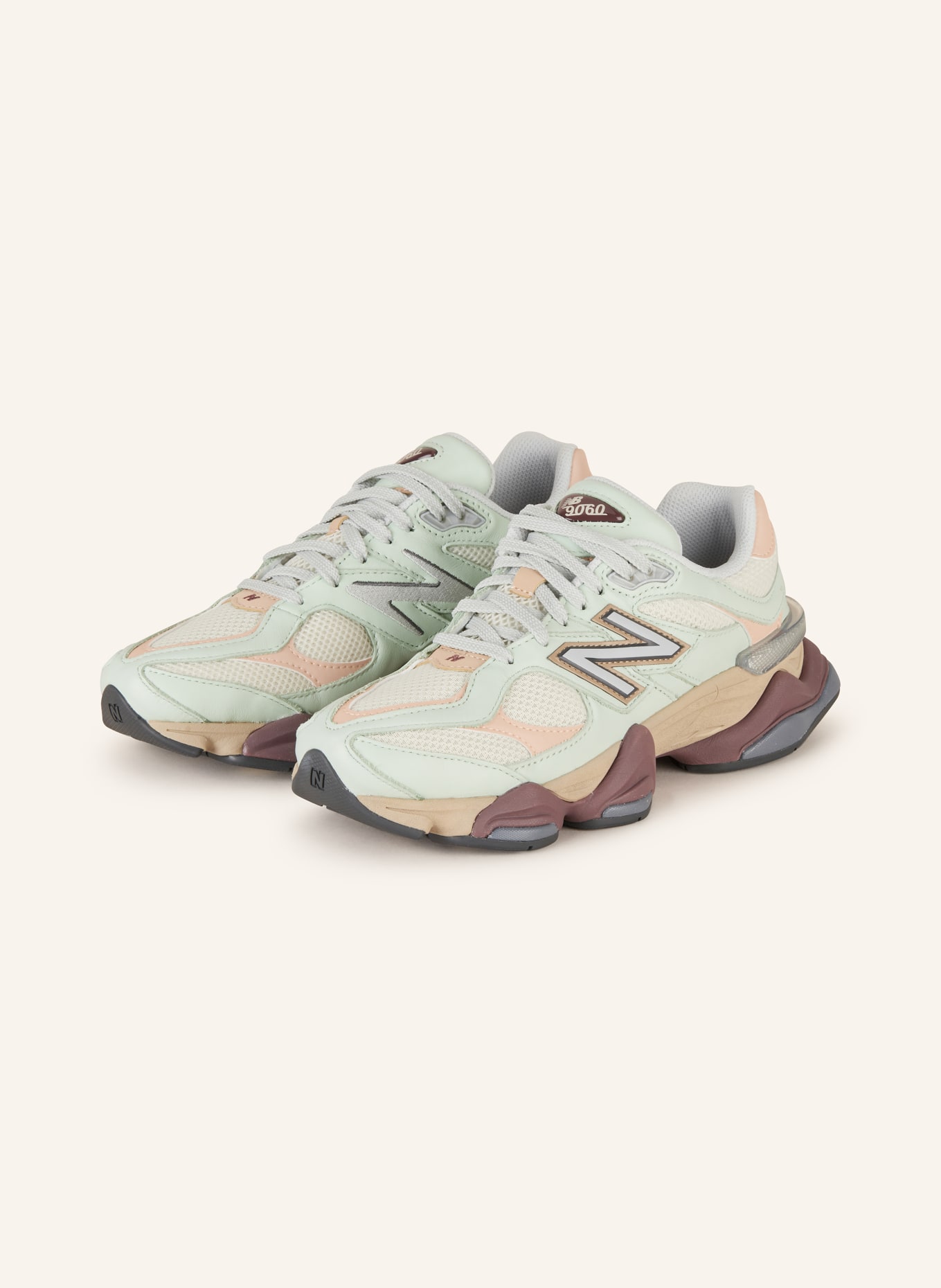 new balance Sneakers 9060, Color: MINT/ LIGHT PINK (Image 1)