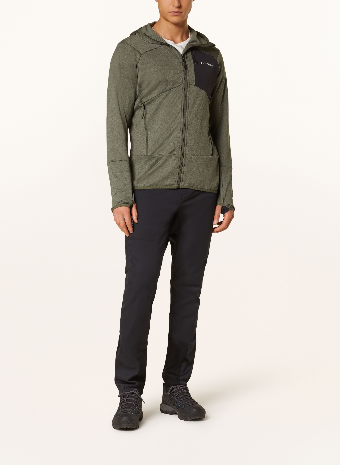 VAUDE Midlayer jacket MONVISO II, Color: GREEN/ BLACK (Image 2)