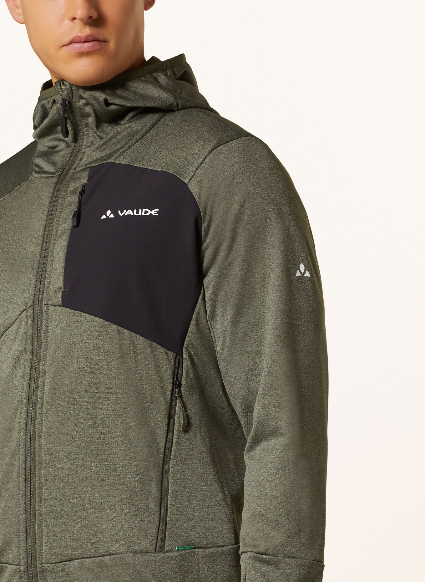 VAUDE Midlayer jacket MONVISO II, Color: GREEN/ BLACK (Image 5)