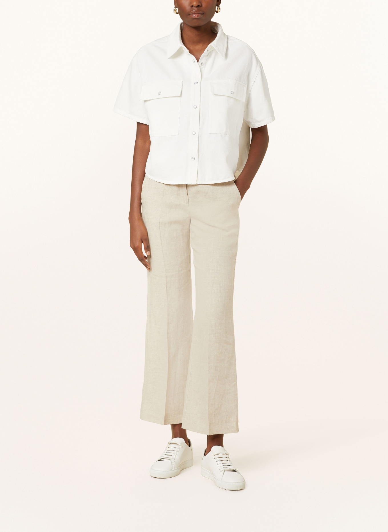 OPUS Denim blouse FERLO, Color: WHITE (Image 2)