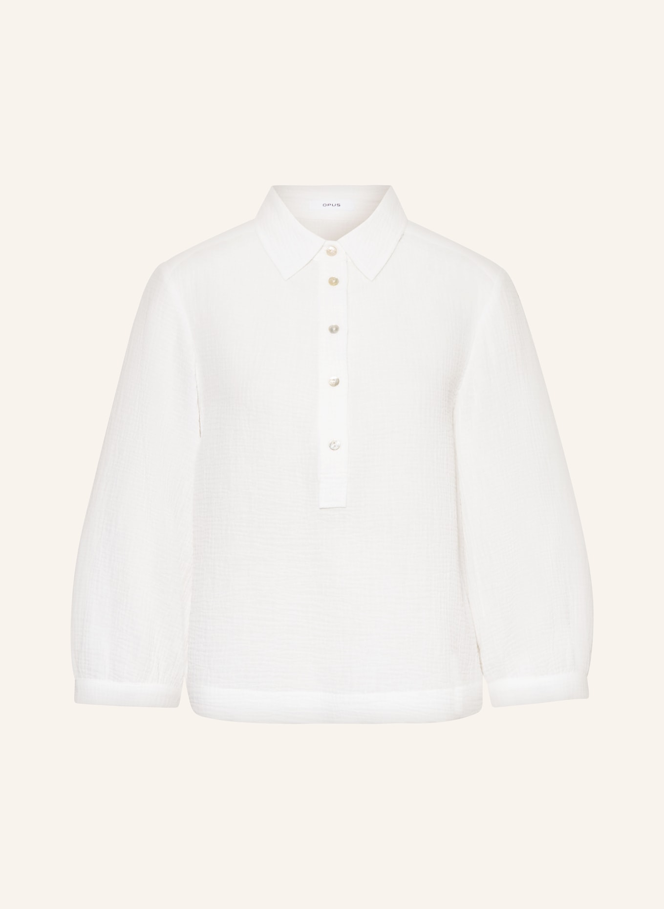 OPUS Shirt blouse FUKIDA with 3/4 sleeves, Color: WHITE (Image 1)