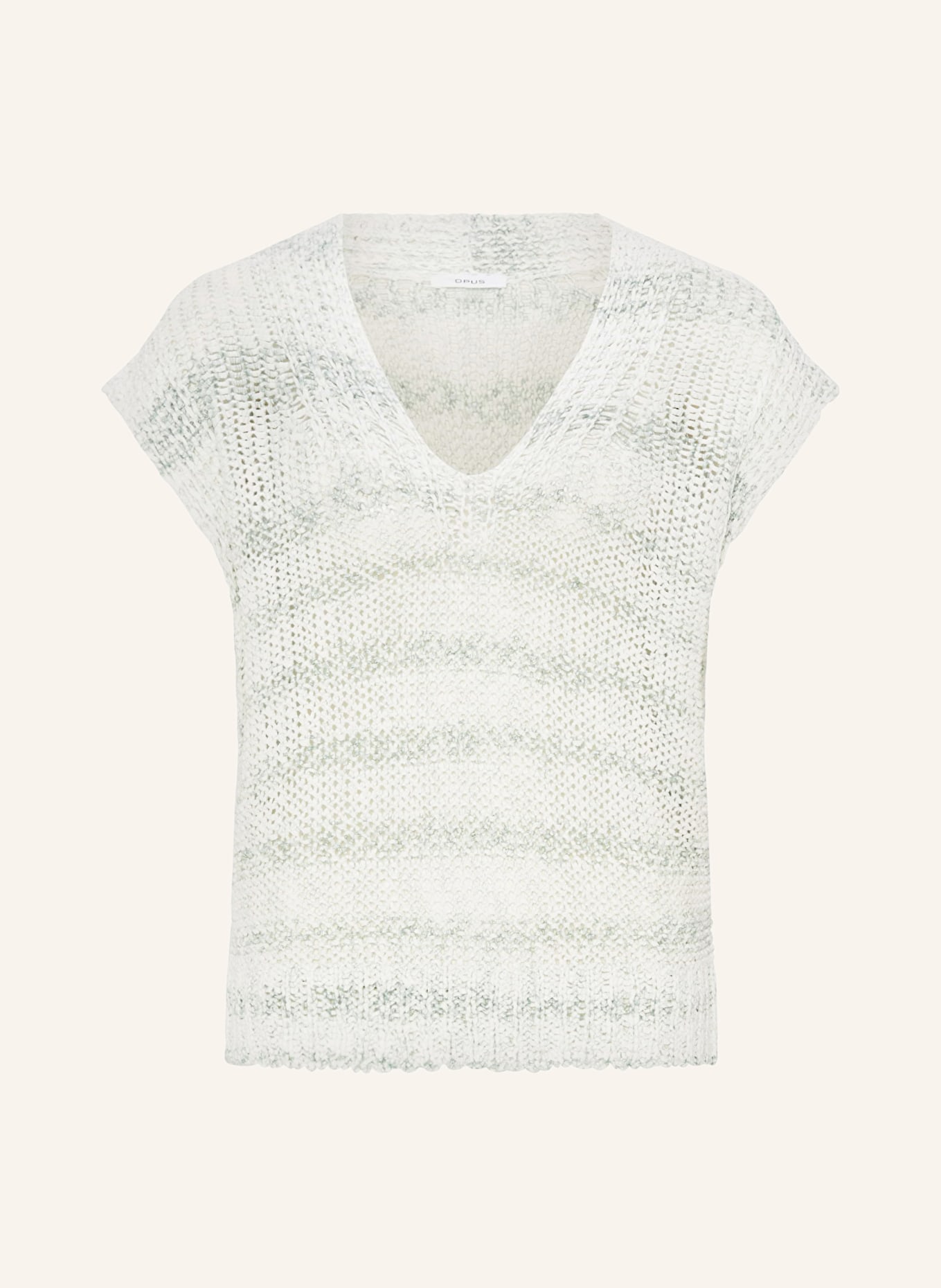 OPUS Sweater vest PAWORA, Color: WHITE/ LIGHT GREEN (Image 1)