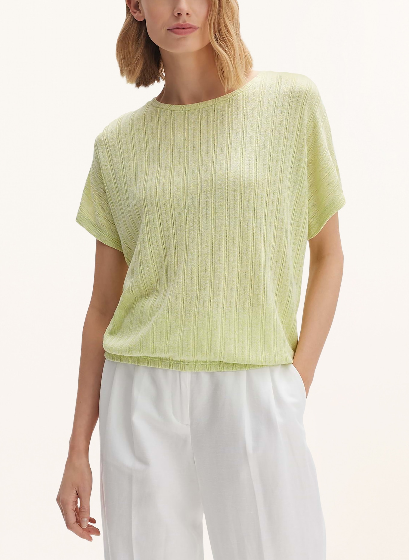 OPUS Knit shirt SASKILI, Color: LIGHT GREEN (Image 2)