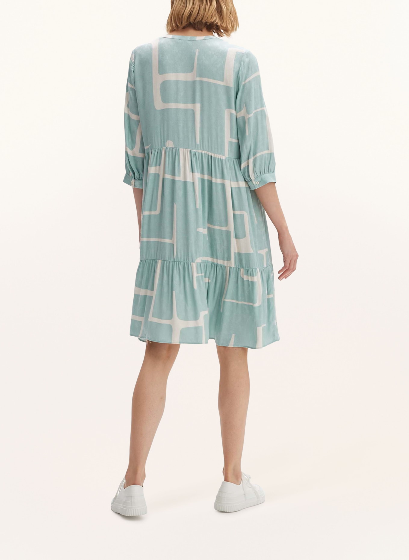 OPUS Dress WULARI with 3/4 sleeves, Color: MINT/ ECRU (Image 3)