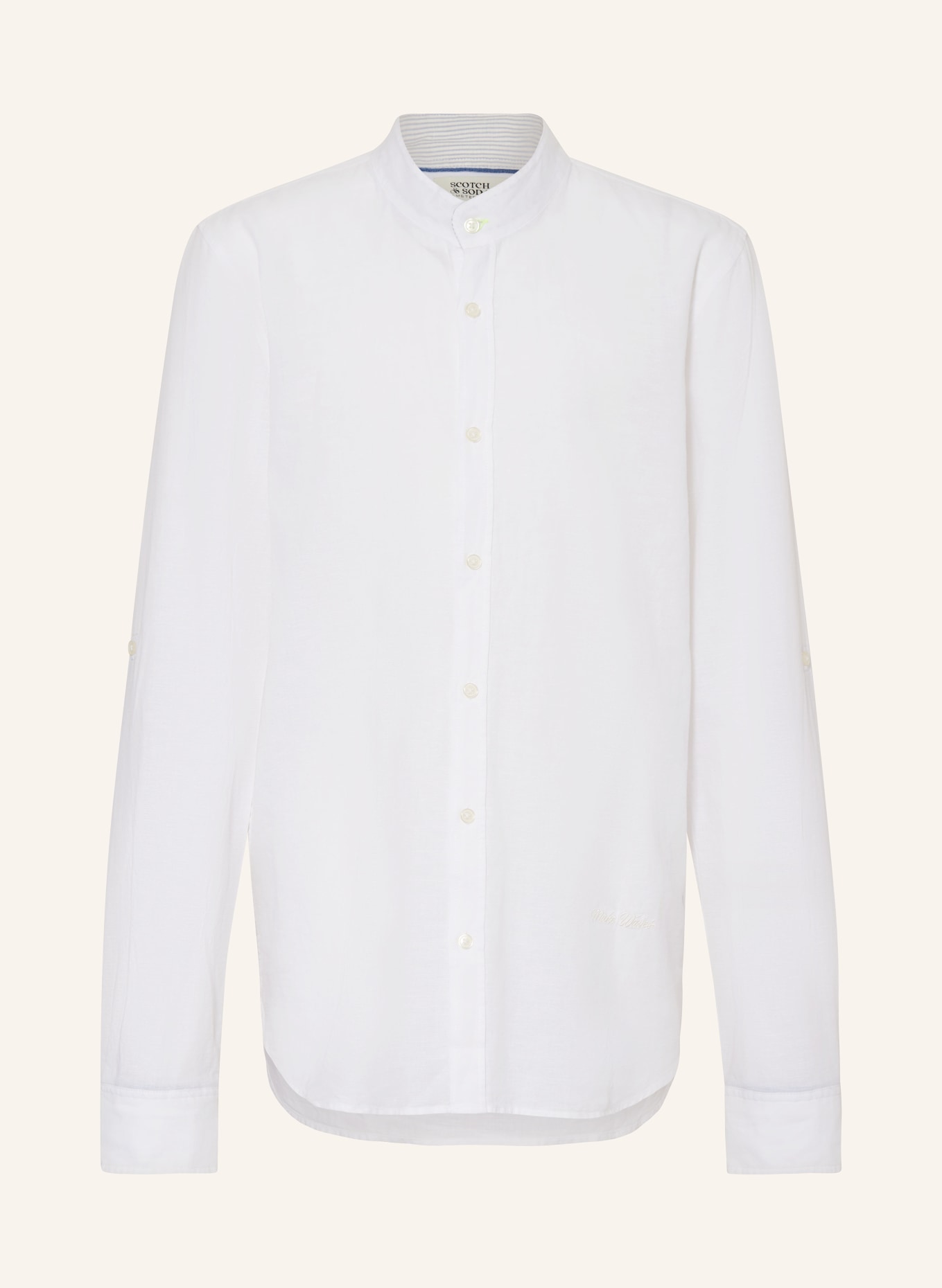 SCOTCH & SODA Hemd Regular Fit mit Stehkragen, Farbe: WEISS (Bild 1)
