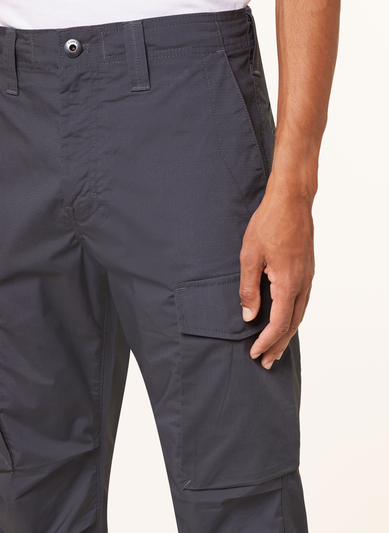 G-Star RAW Cargo kalhoty CORE Regular Tapered Fit, Barva: TMAVĚ MODRÁ (Obrázek 5)