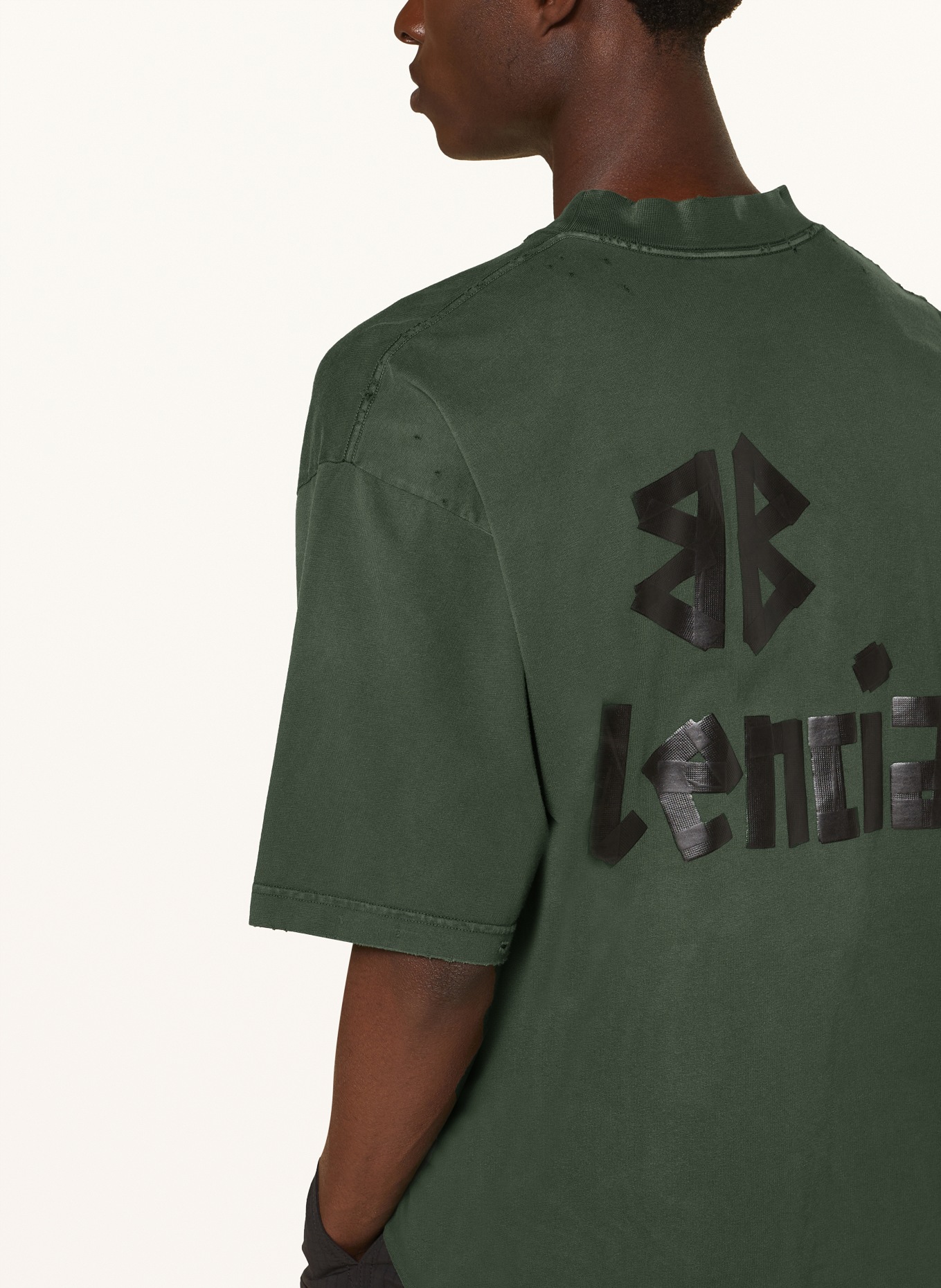 BALENCIAGA T-shirt, Kolor: CIEMNOZIELONY/ CZARNY (Obrazek 4)