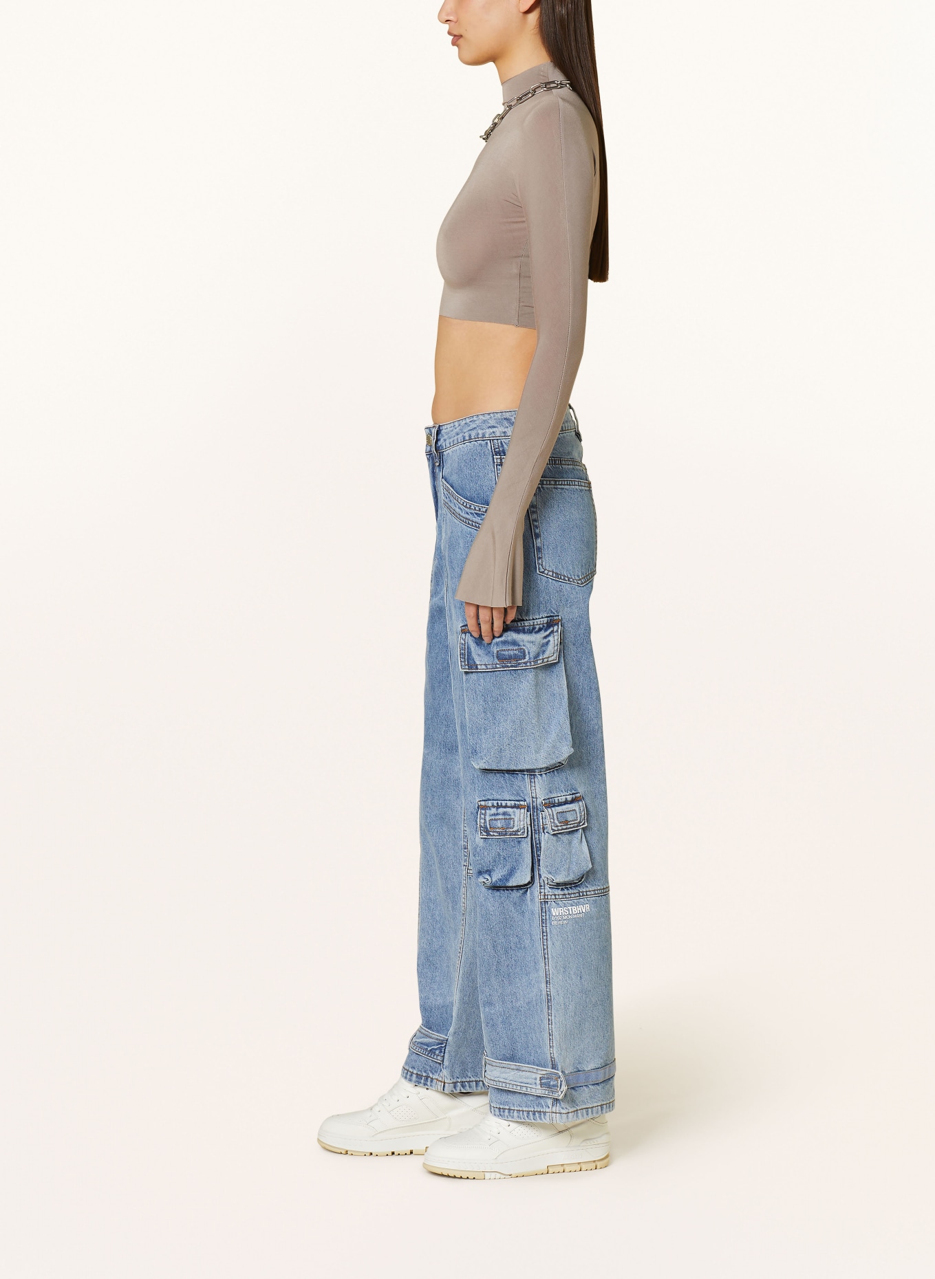 WRSTBHVR Jeansy bojówki BOUND V3, Kolor: MID BLUE (Obrazek 4)