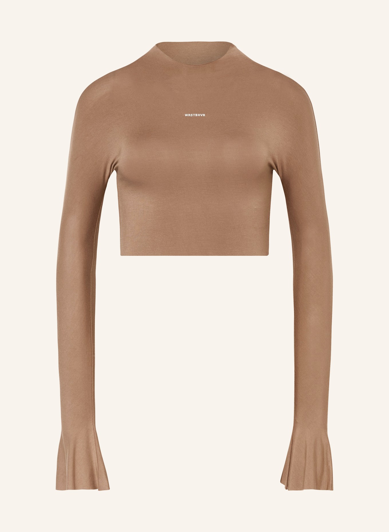 WRSTBHVR Cropped shirt LIBY, Color: BROWN (Image 1)