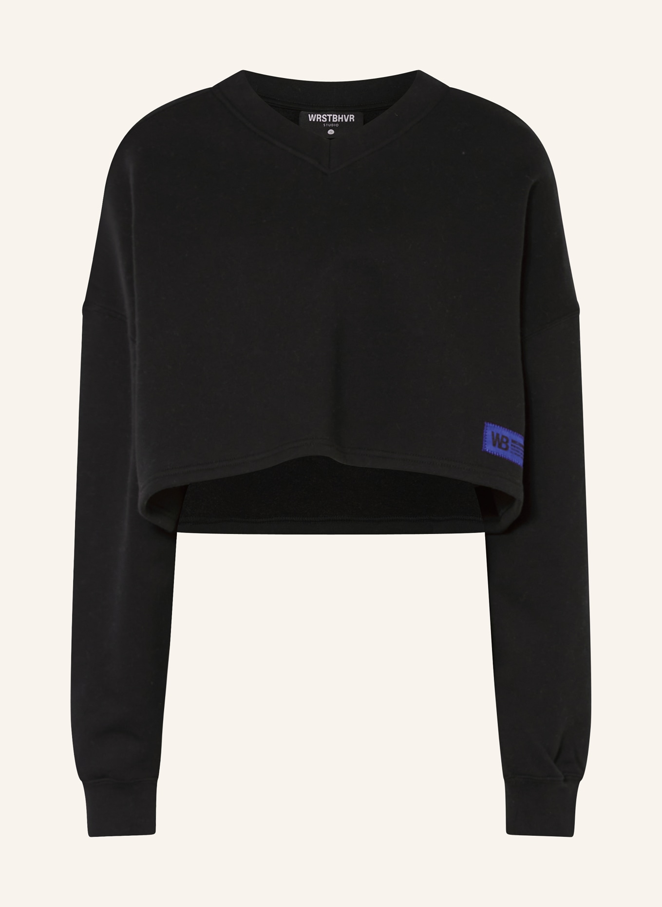 WRSTBHVR Cropped sweatshirt SLATA, Color: BLACK (Image 1)