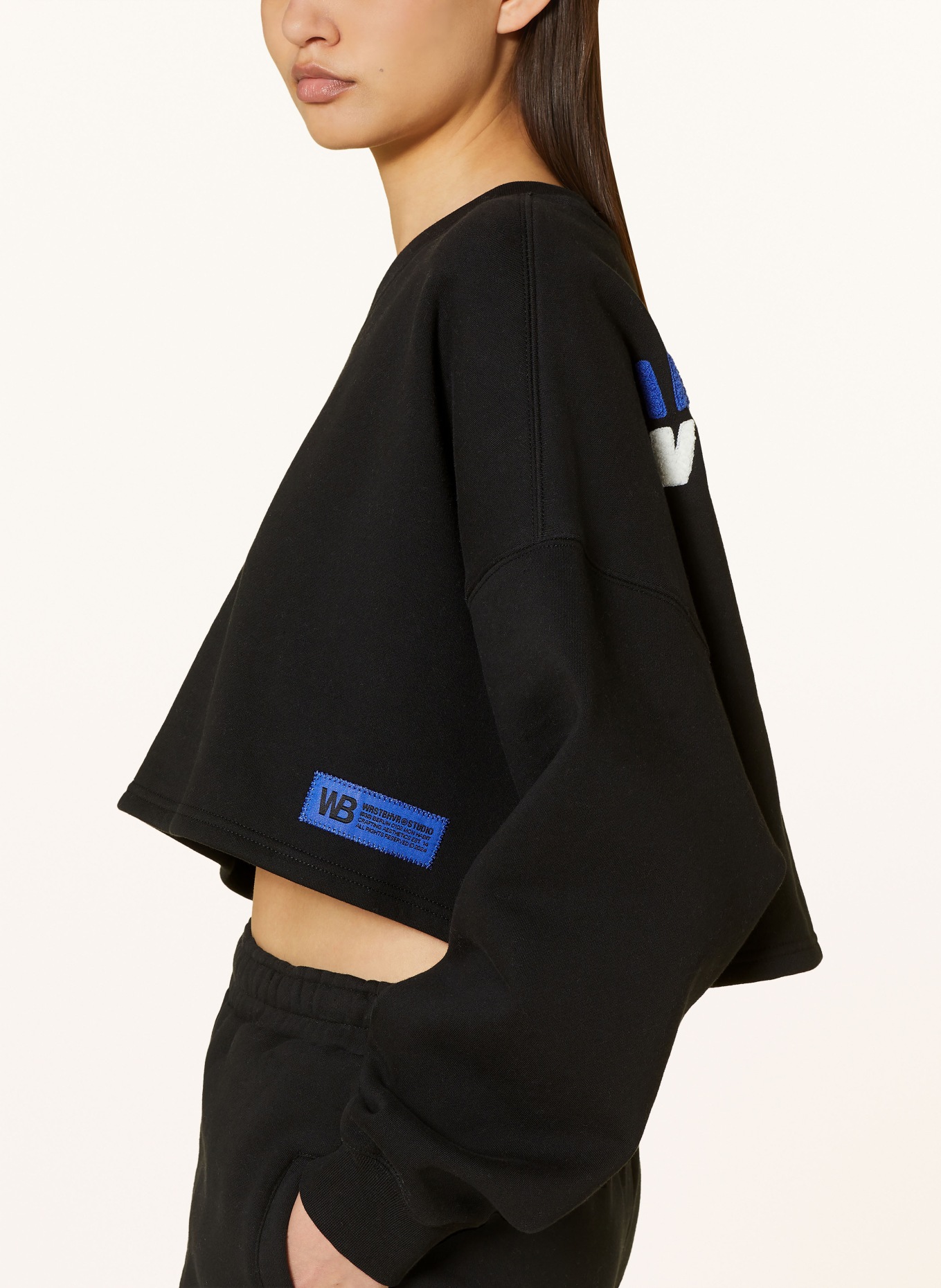 WRSTBHVR Cropped sweatshirt SLATA, Color: BLACK (Image 4)