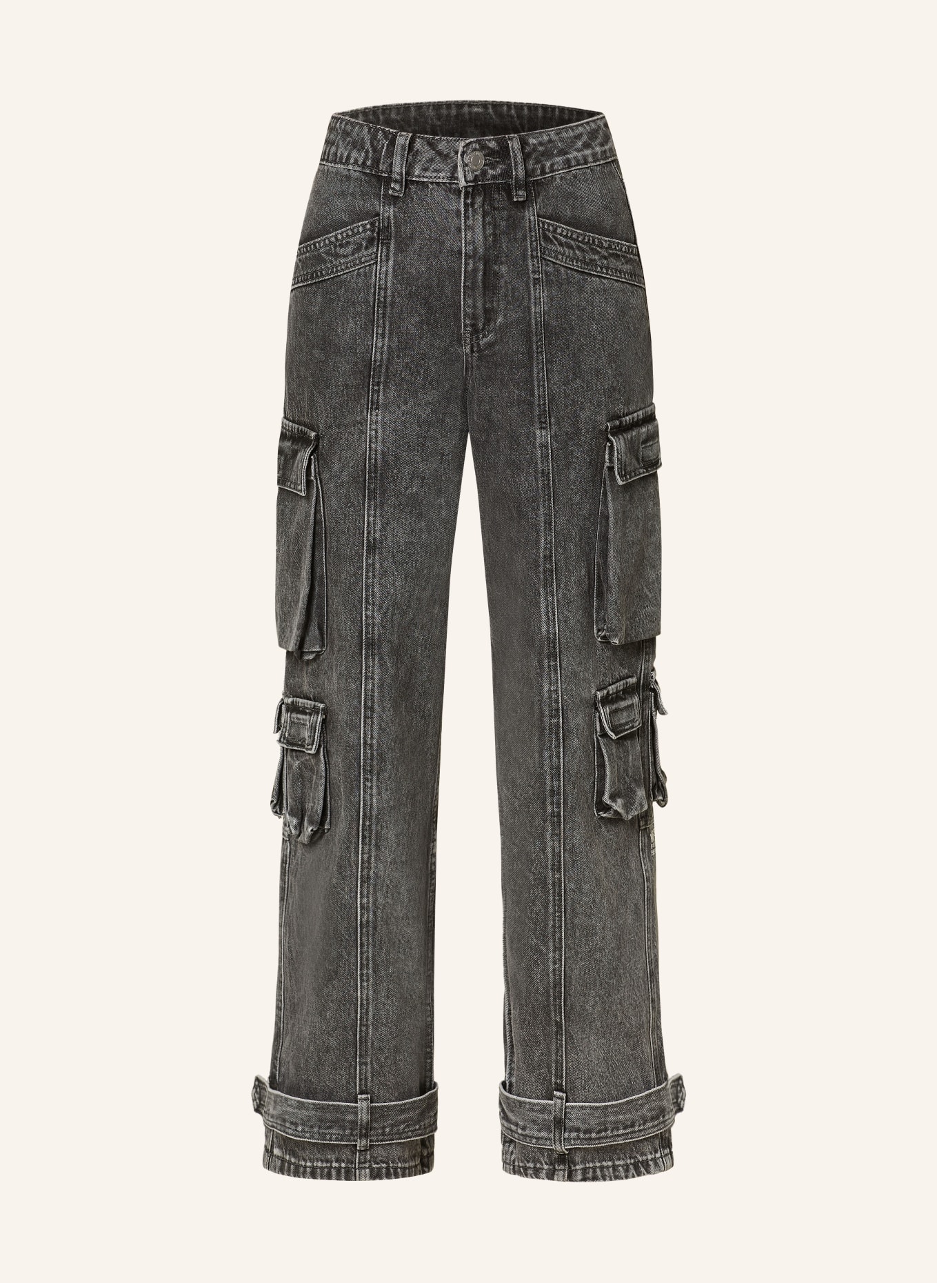 WRSTBHVR Cargo jeans BOUND, Color: grey washd (Image 1)