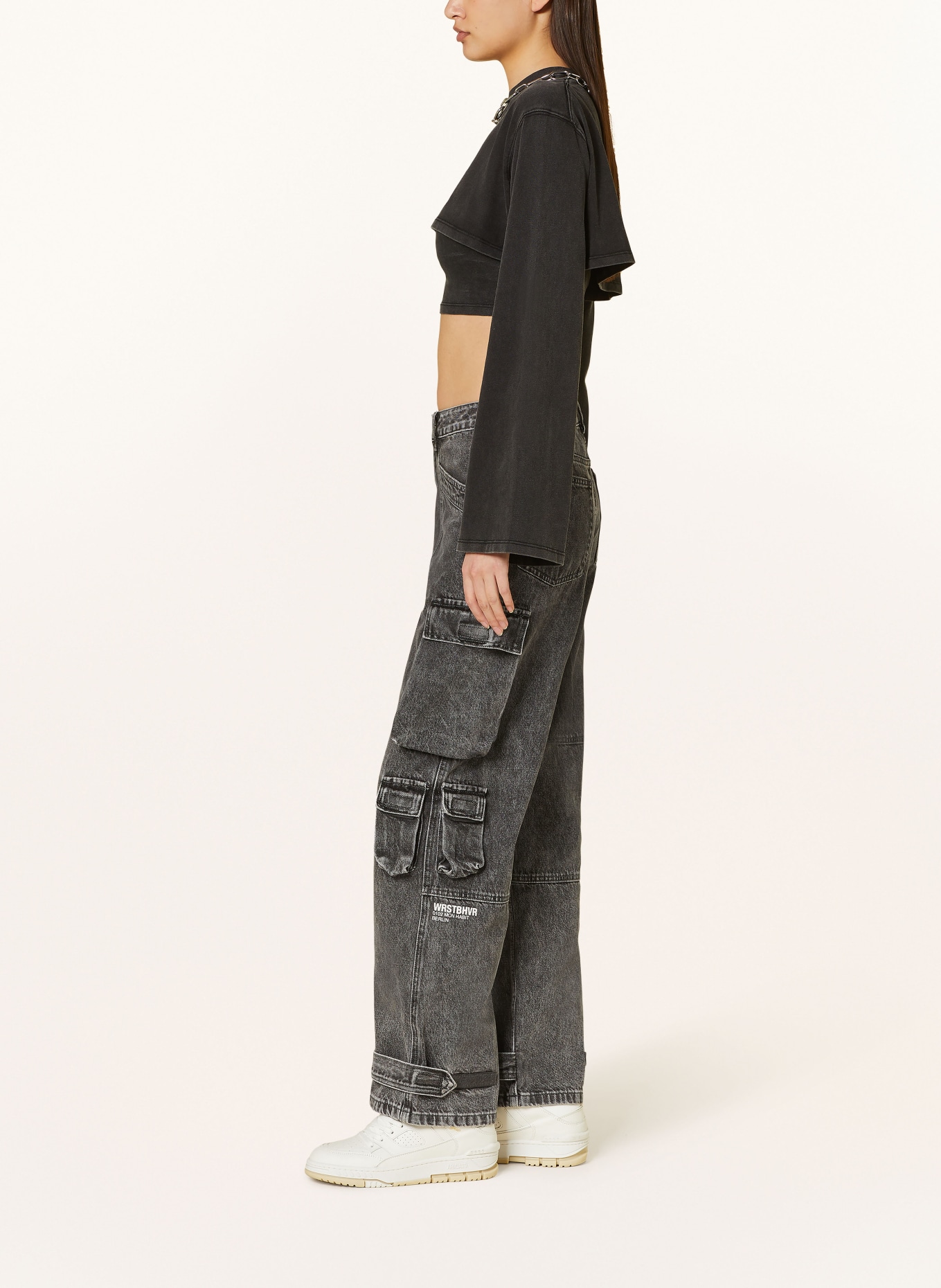 WRSTBHVR Cargo jeans BOUND, Color: grey washd (Image 4)