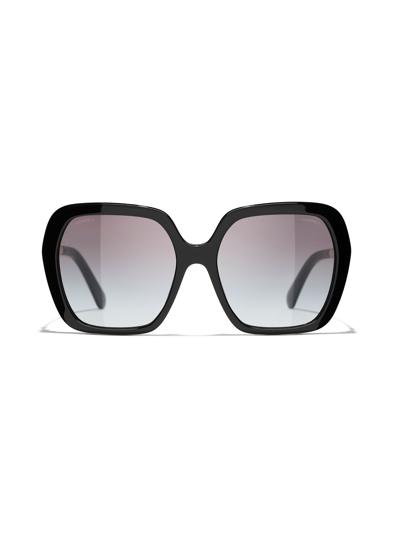 CHANEL Kwadratowe okulary przeciwsłoneczne, Kolor: C622S6 – CZARNY/ SZARY GRADIENT (Obrazek 2)