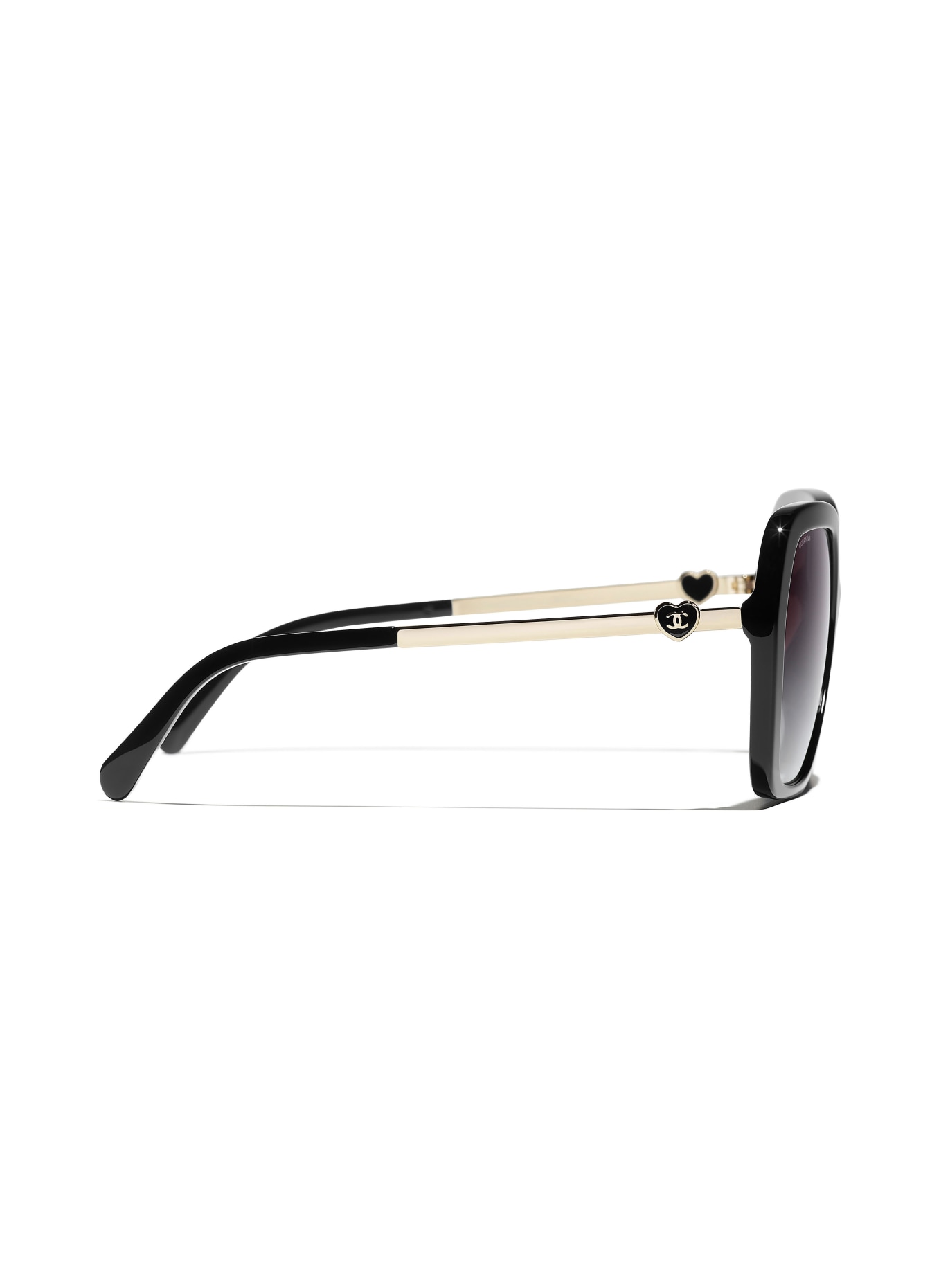 CHANEL Kwadratowe okulary przeciwsłoneczne, Kolor: C622S6 – CZARNY/ SZARY GRADIENT (Obrazek 3)