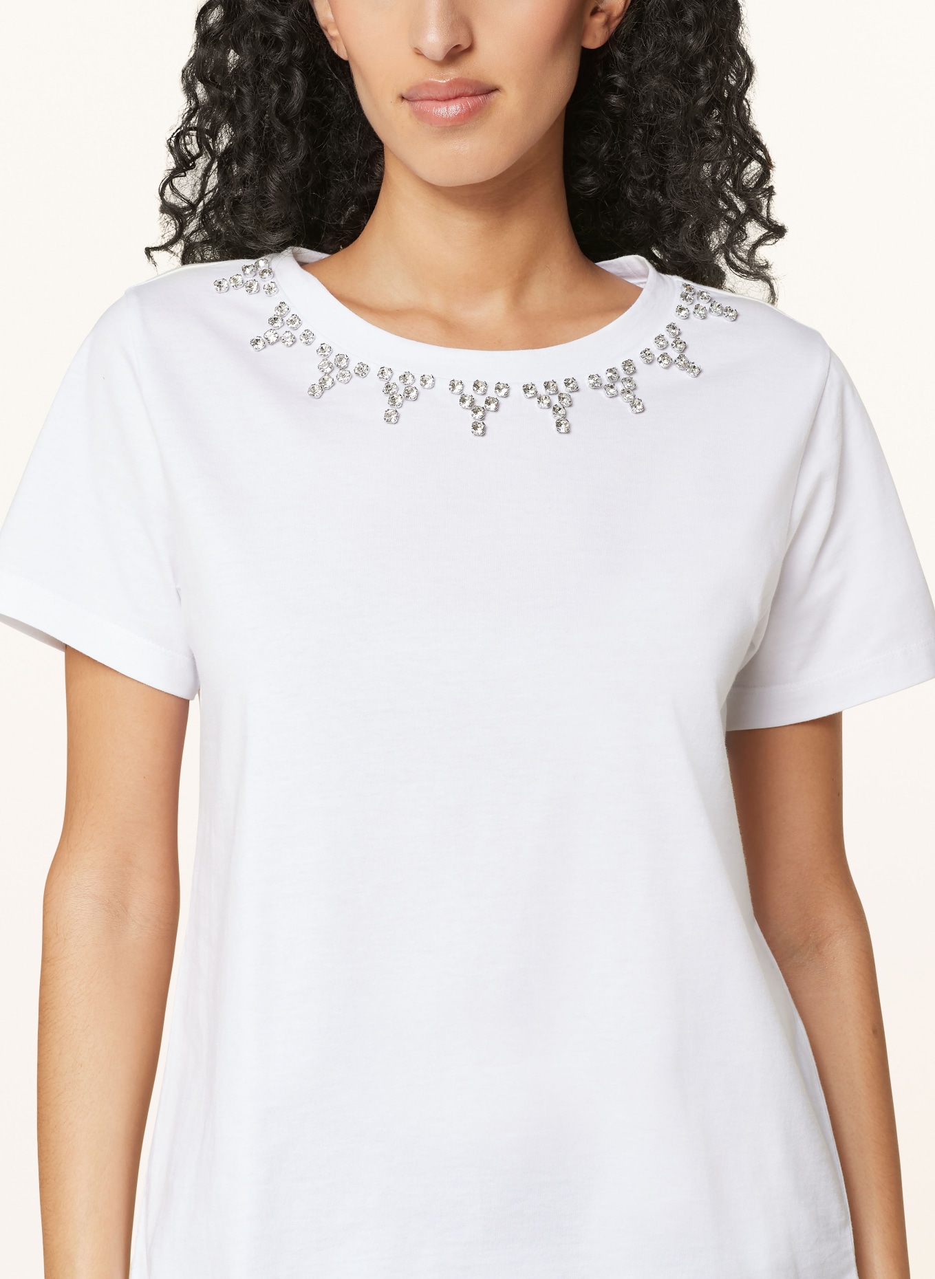 darling harbour T-shirt with decorative gems, Color: WEISS (Image 4)