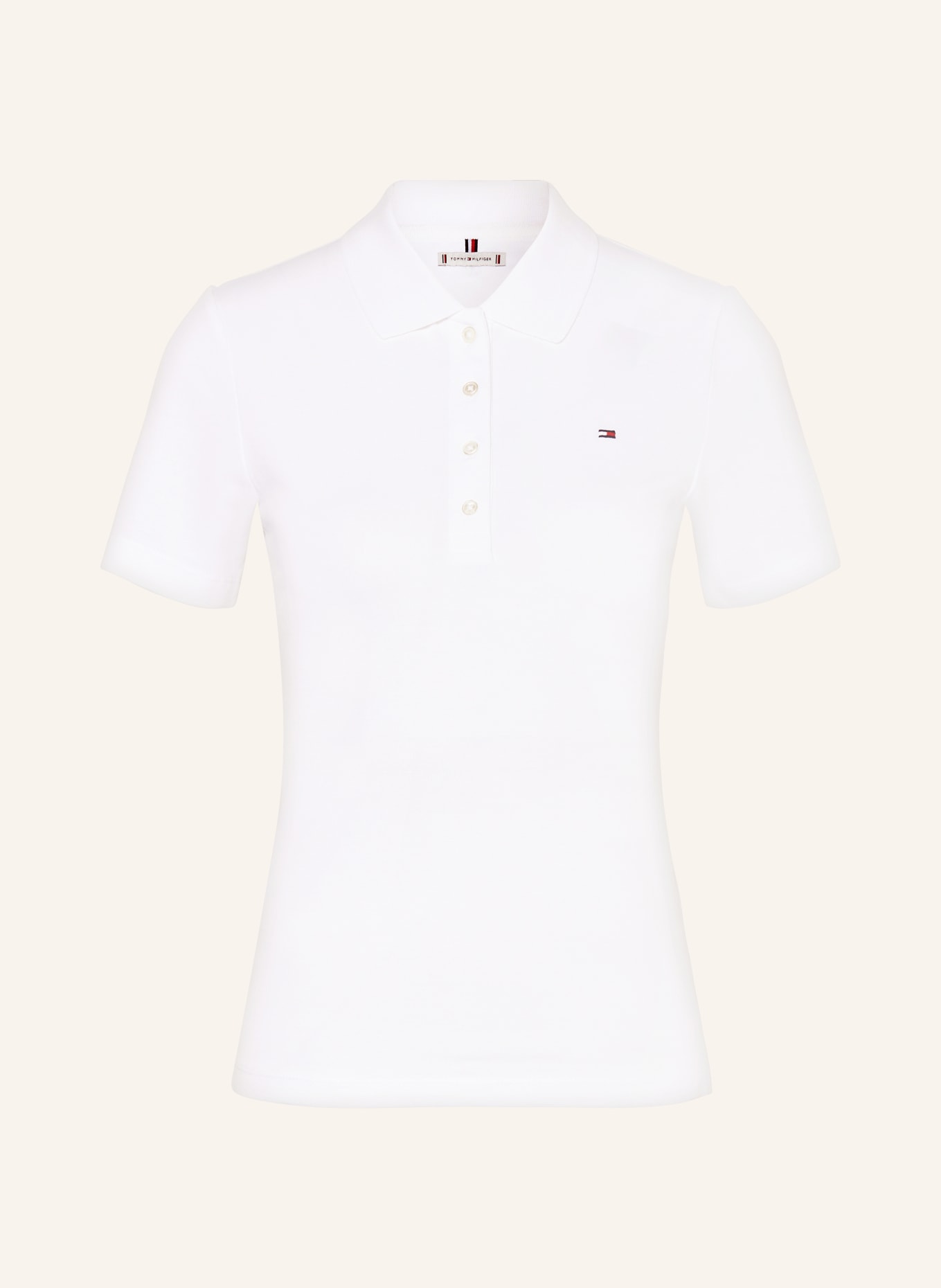 TOMMY HILFIGER Piqué polo shirt, Color: WHITE (Image 1)