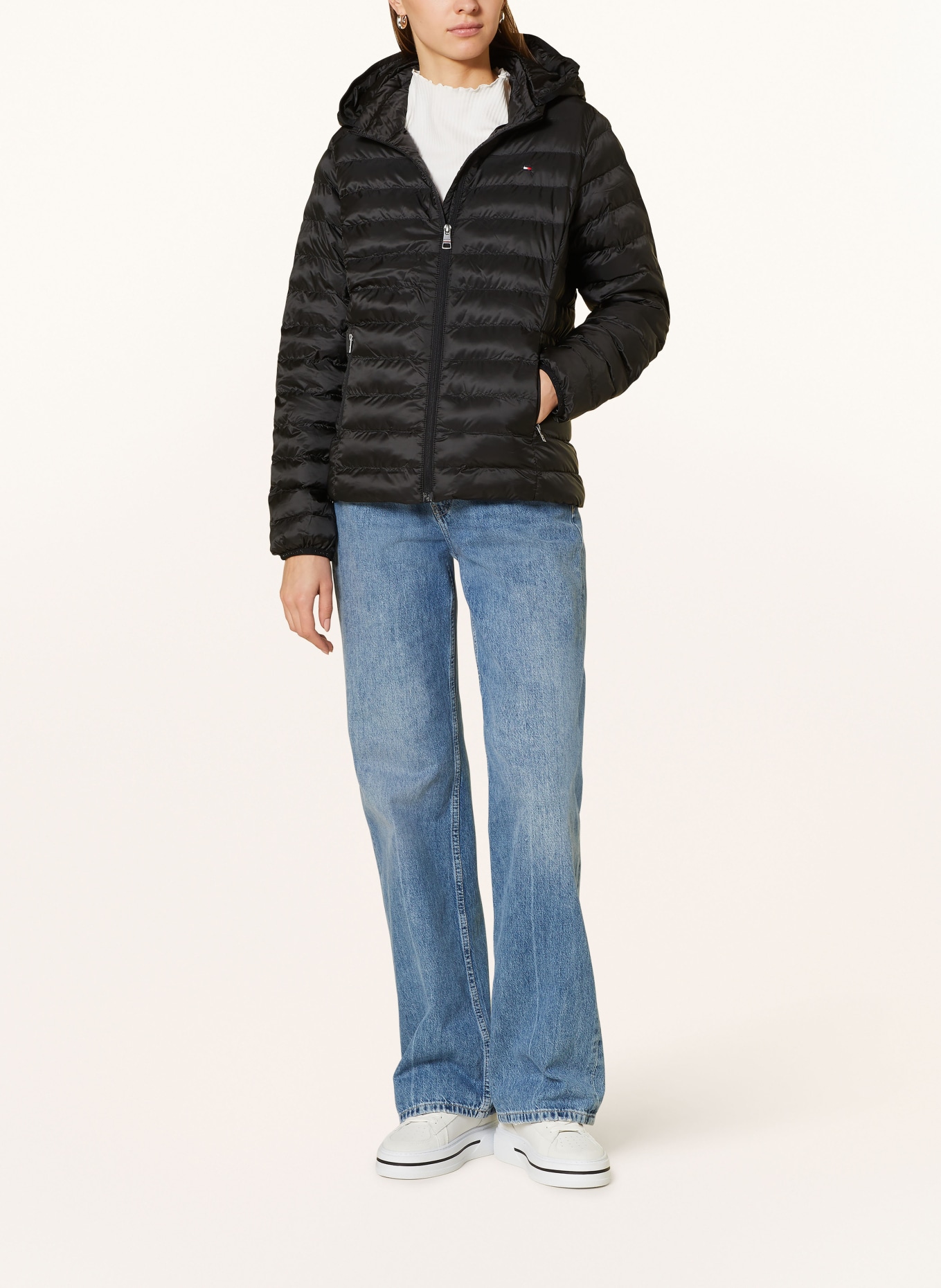 TOMMY HILFIGER Quilted jacket with detachable hood, Color: BLACK (Image 2)