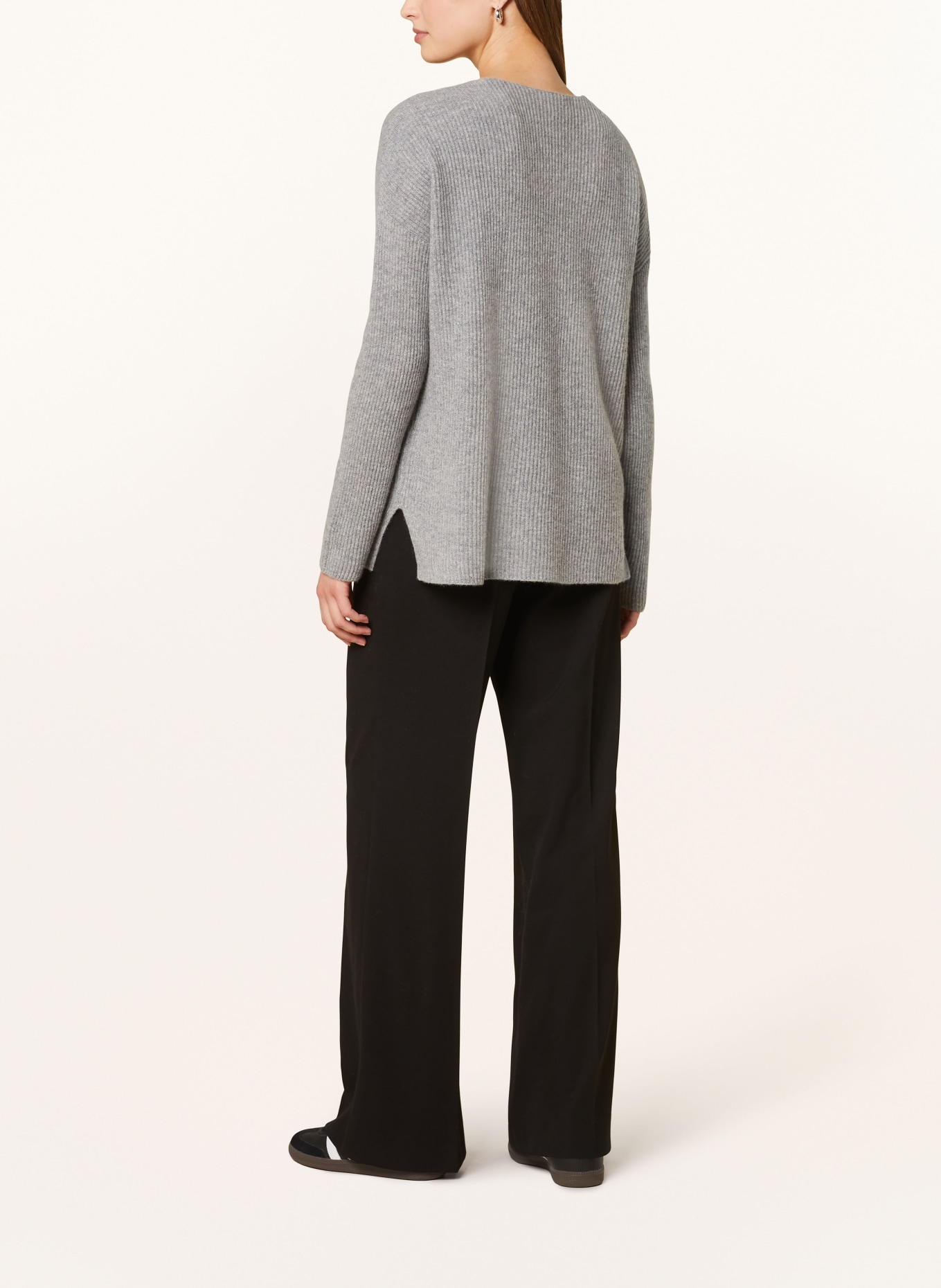 darling harbour Cashmere sweater: GRAU MELANGE
