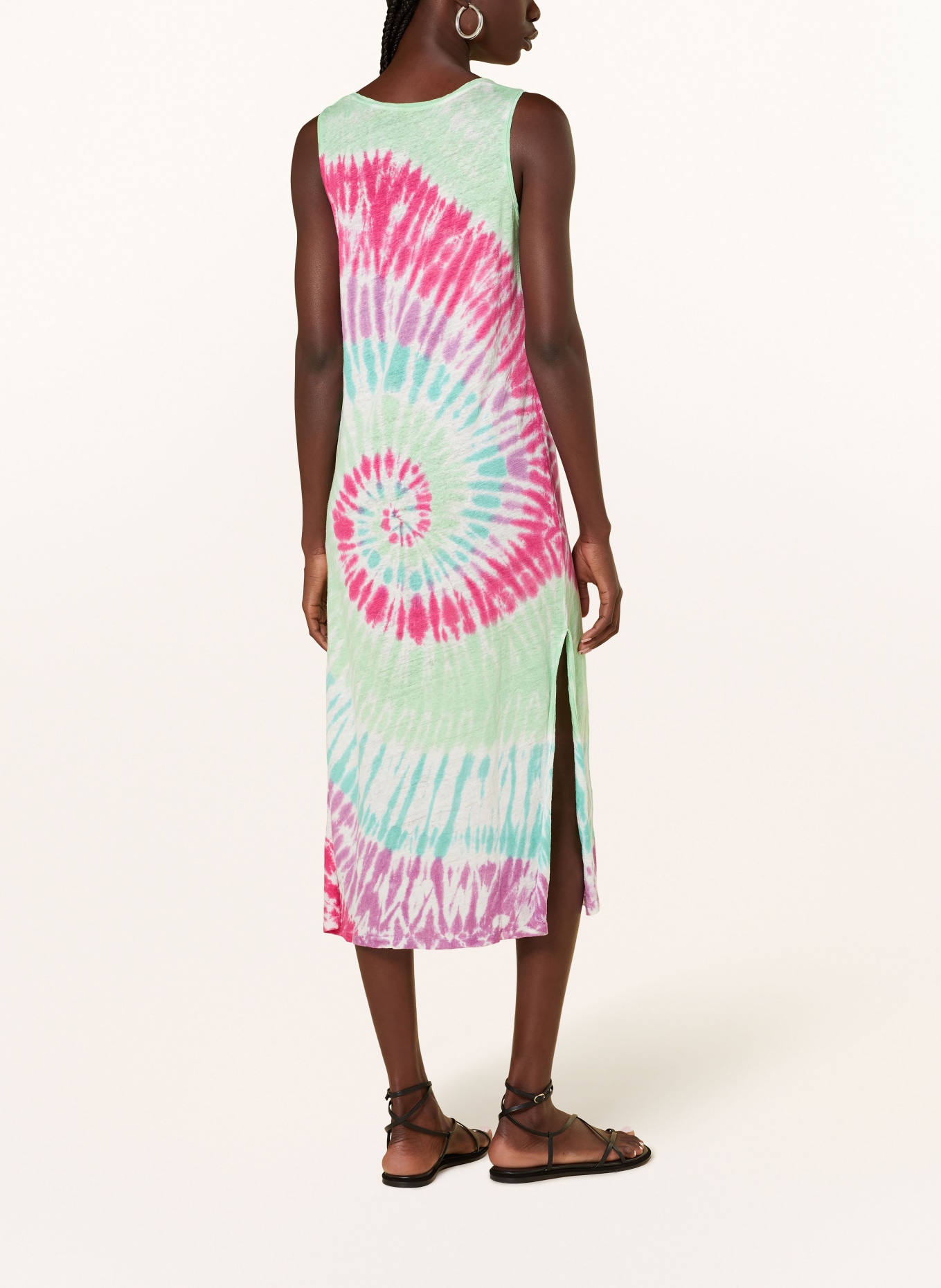 KUJTEN Linen dress RAMO SUNNY, Color: PINK/ PURPLE/ GREEN (Image 3)