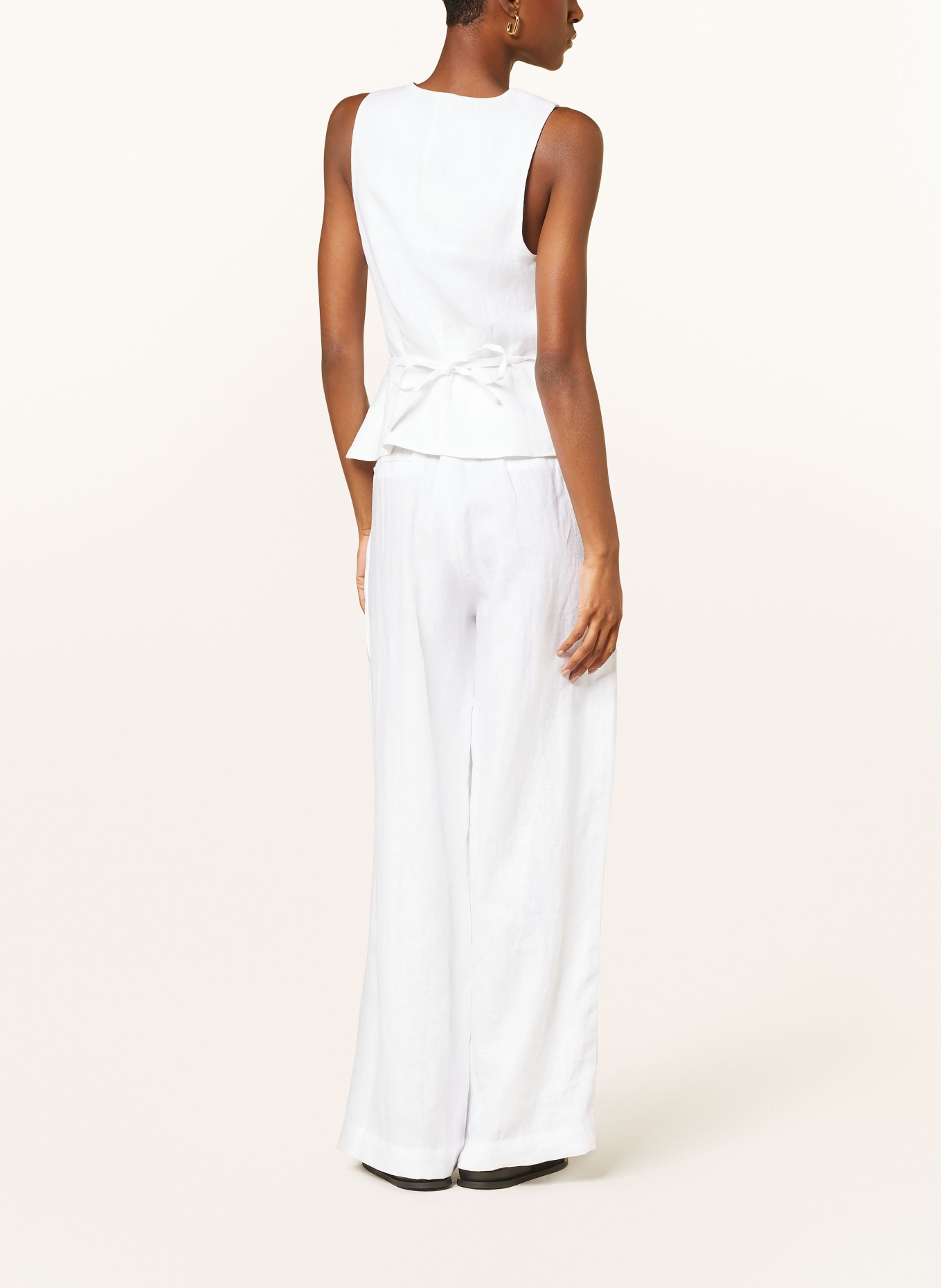 FAITHFULL THE BRAND Linen vest STANZE, Color: WHITE (Image 3)