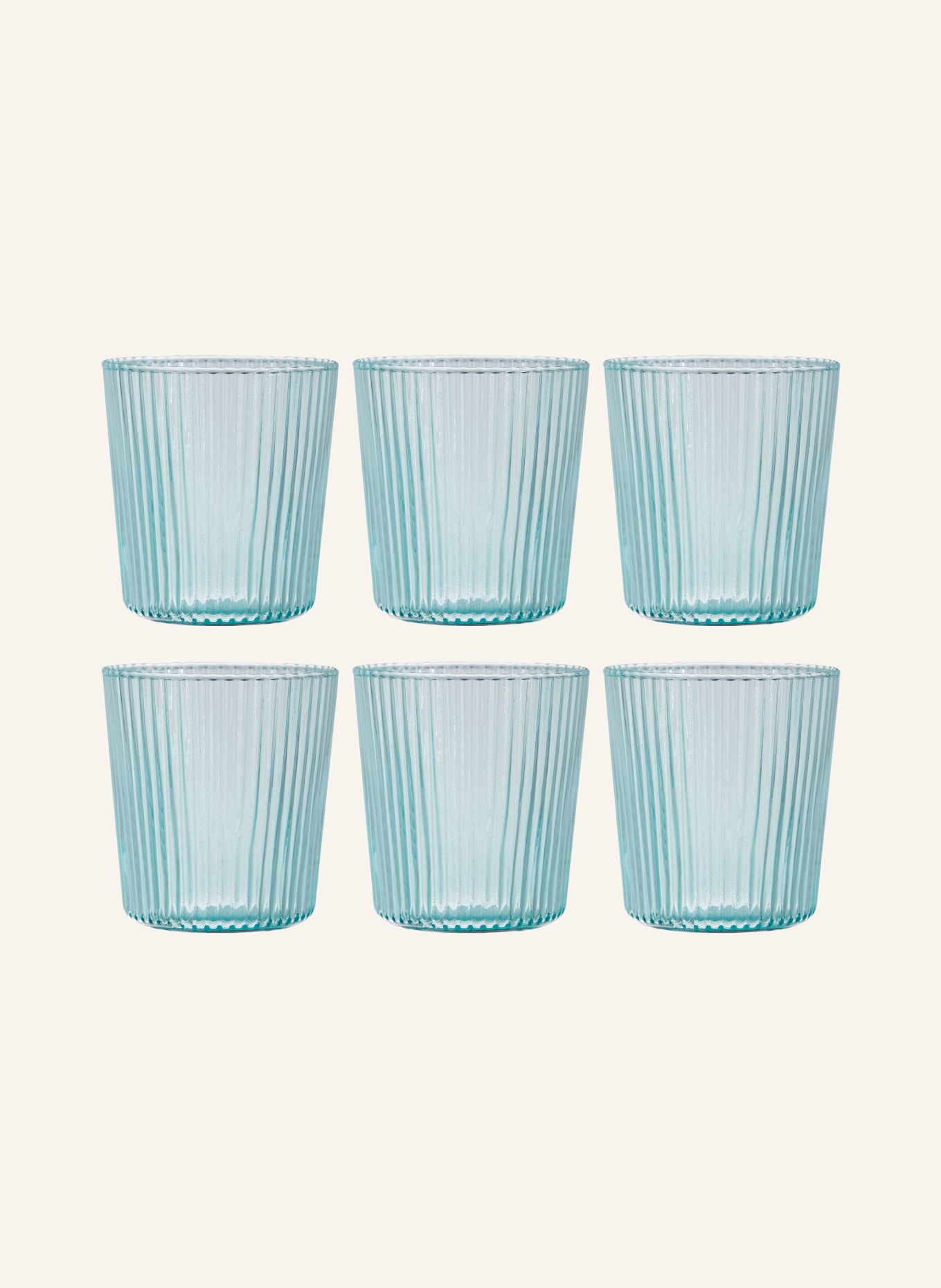 PAVEAU Set of 6 drinking glasses LUCKY, Color: TURQUOISE (Image 1)
