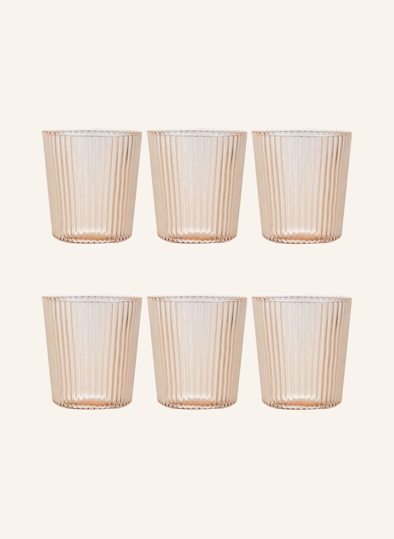 PAVEAU Set of 6 drinking glasses BELLS, Color: ORANGE (Image 1)