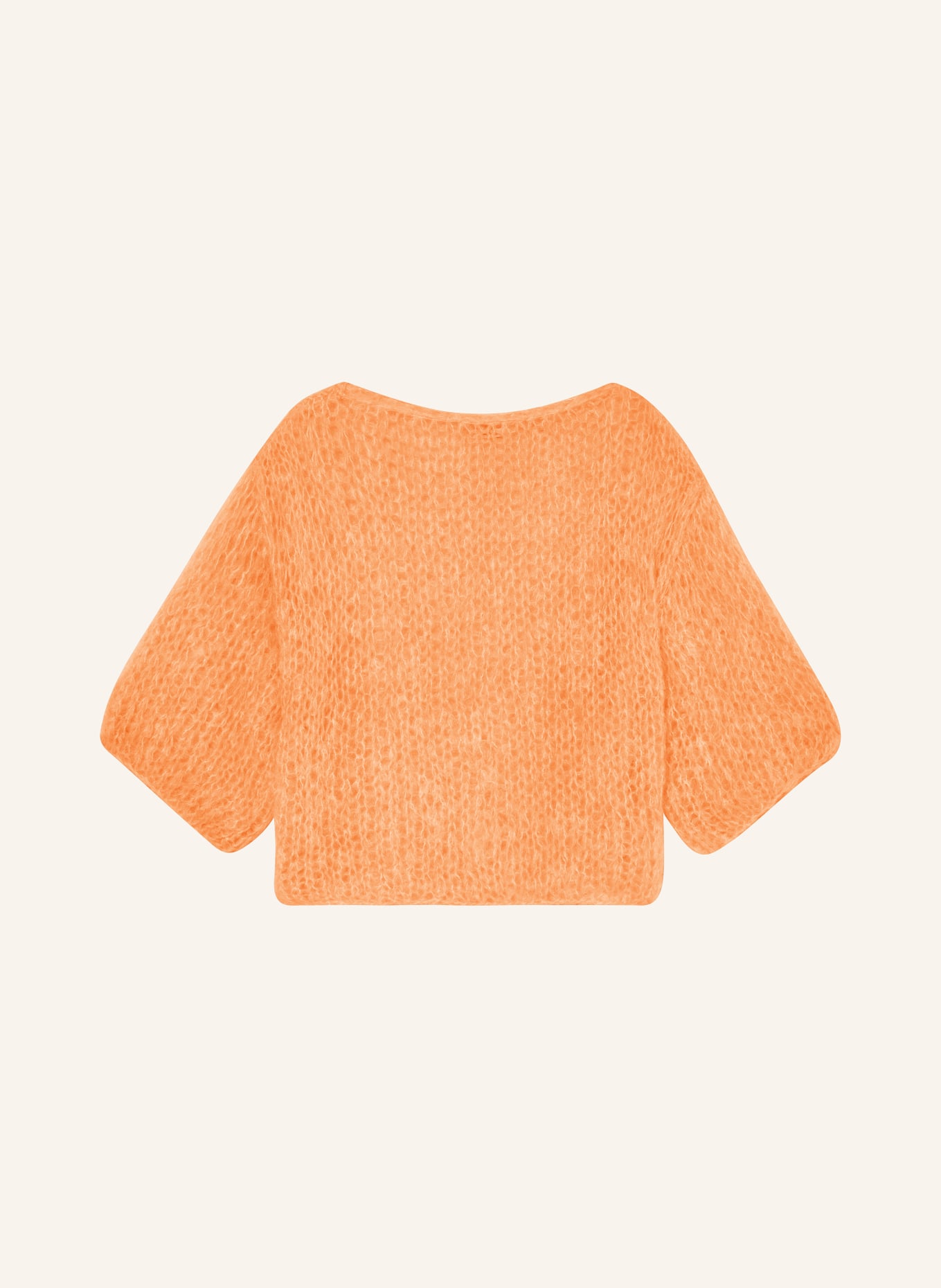 MAIAMI Mohair sweater with 3/4 sleeves, Color: ORANGE (Image 1)