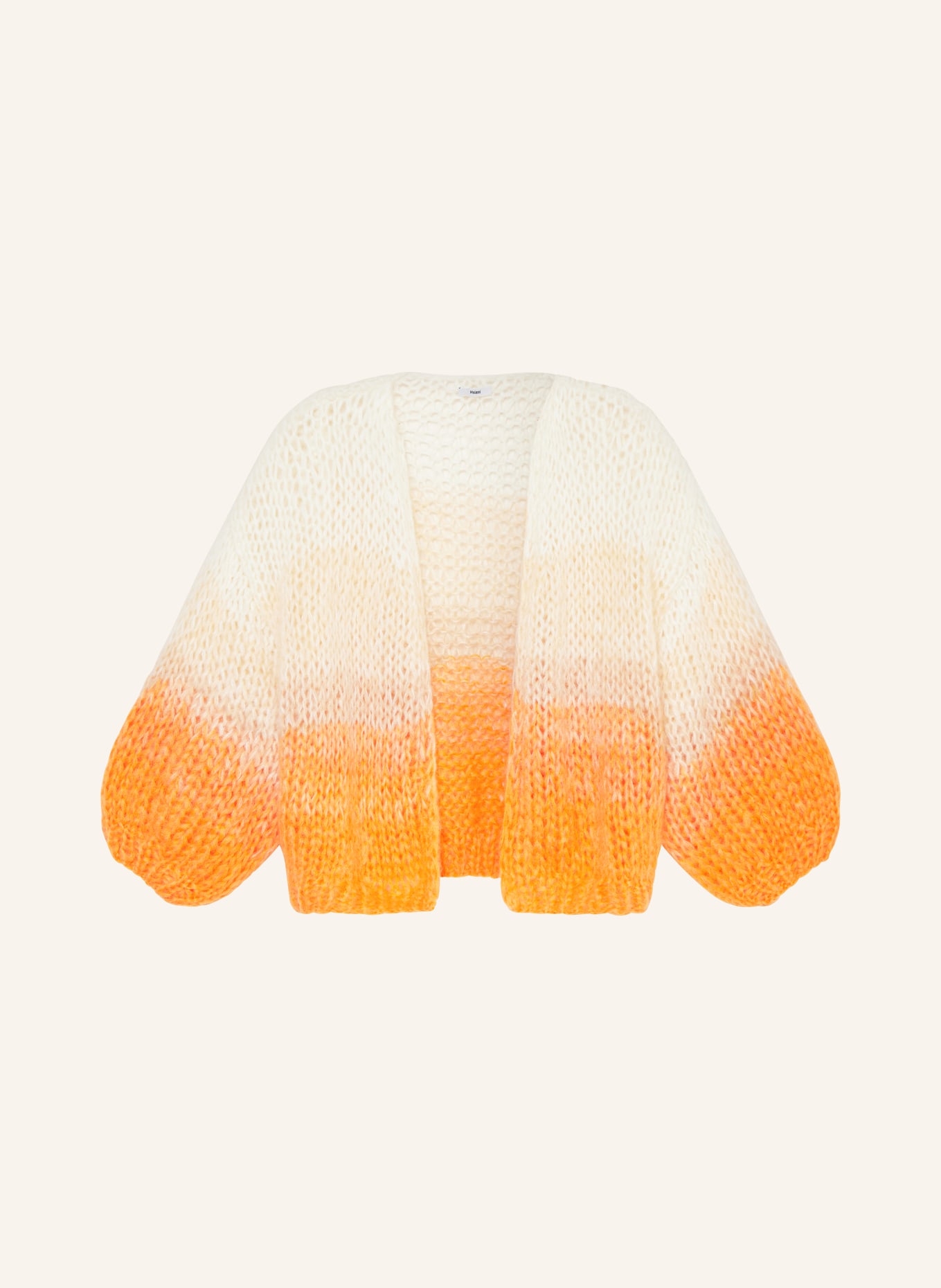 MAIAMI Knit cardigan with mohair, Color: CREAM/ BEIGE/ ORANGE (Image 1)
