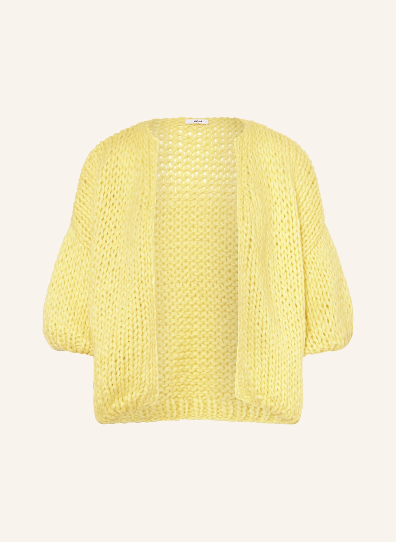 MAIAMI Knit cardigan made of alpaca, Color: YELLOW (Image 1)