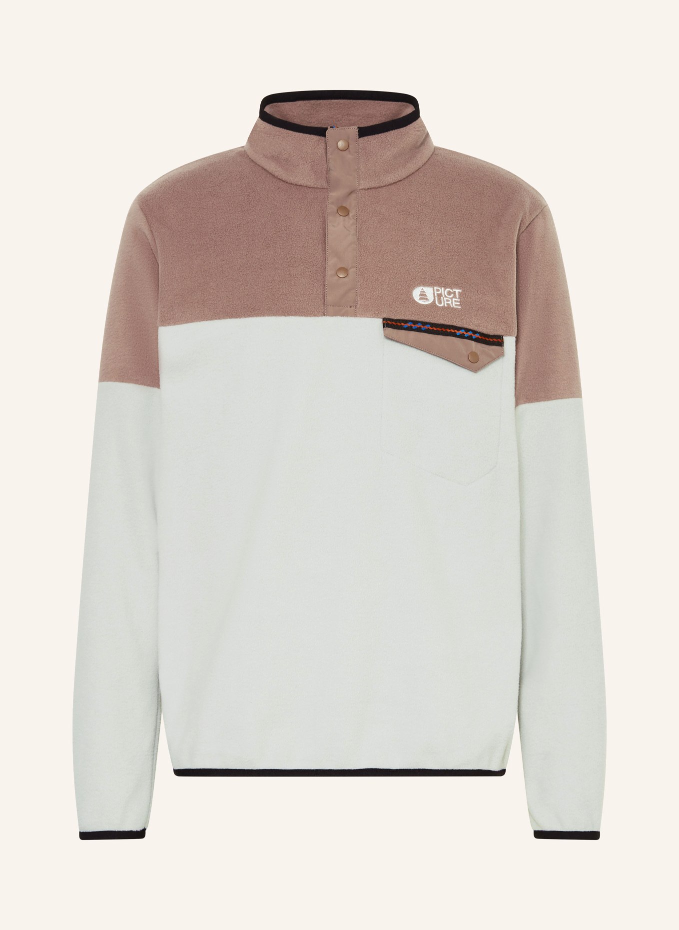 PICTURE Fleece-Troyer ARCCA: TAUPE / HELLGRAU