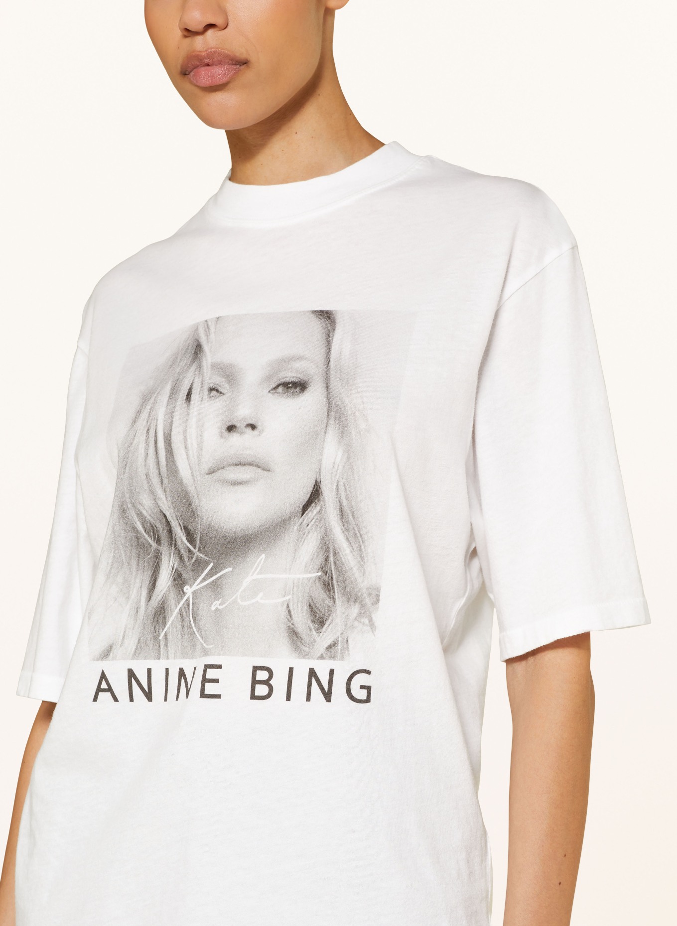 ANINE BING T-shirt AVI, Color: WHITE (Image 4)